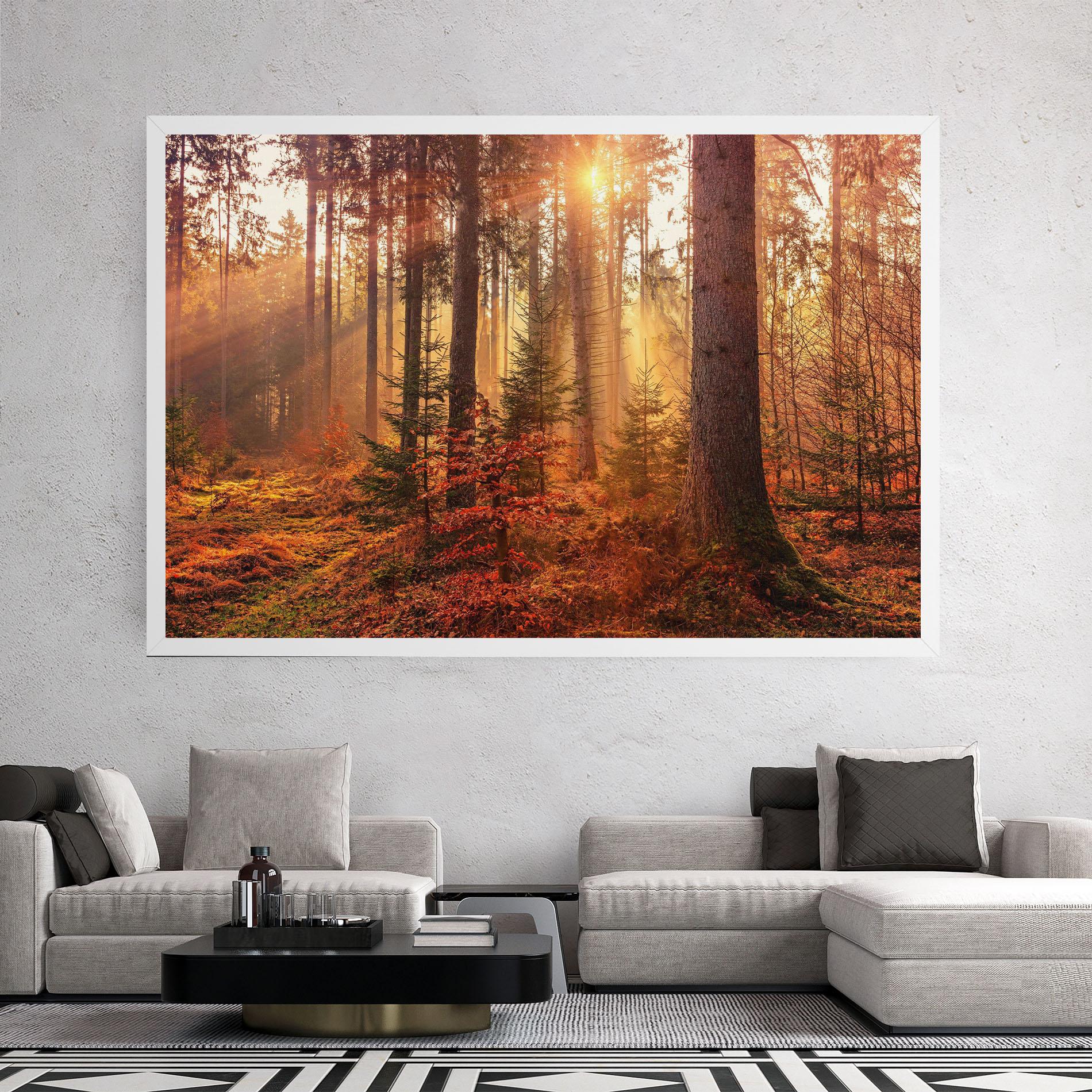 Leinwandbild Orange Light Forest mockup 2