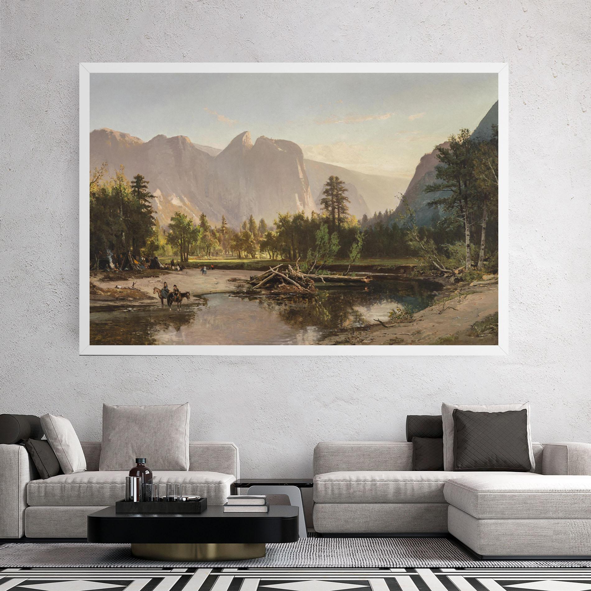 Leinwandbild Small Lake Forest mockup 2