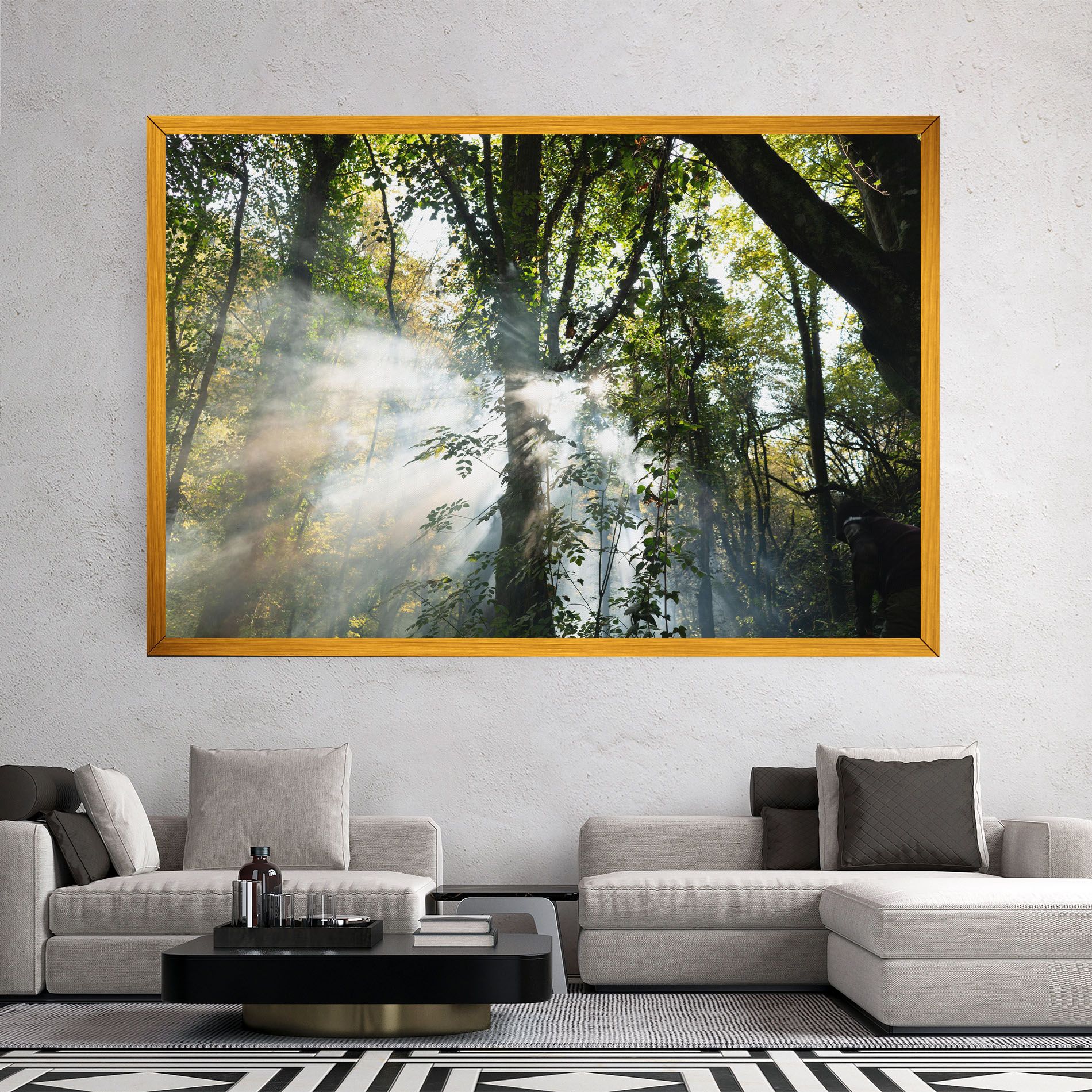 Foggy Light Forest mockup 2