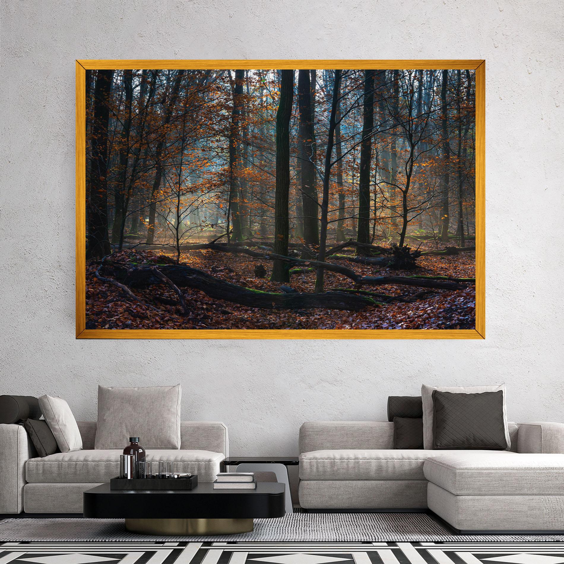 Leinwandbild Forest Autumn Day mockup 2