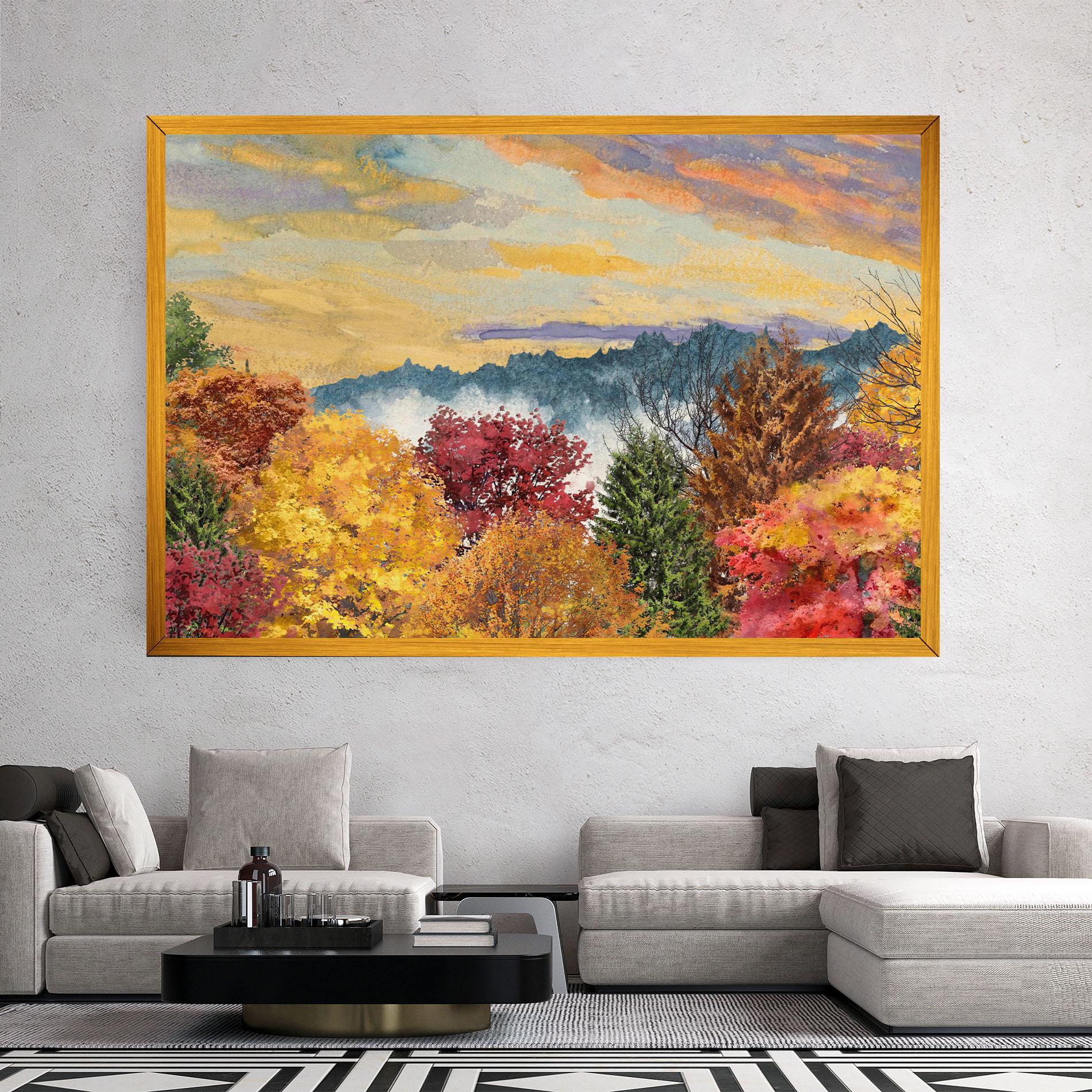 Leinwandbild Mix Color Trees mockup 2