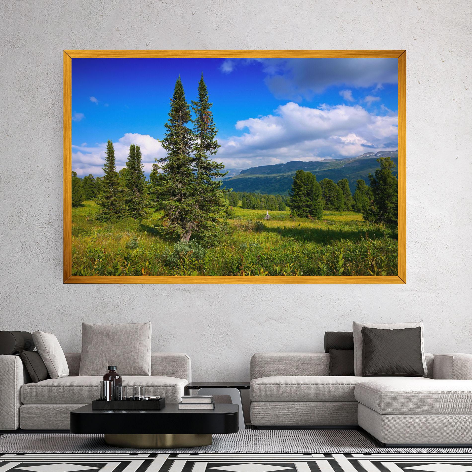 Leinwandbild Morning Sunny Field mockup 2