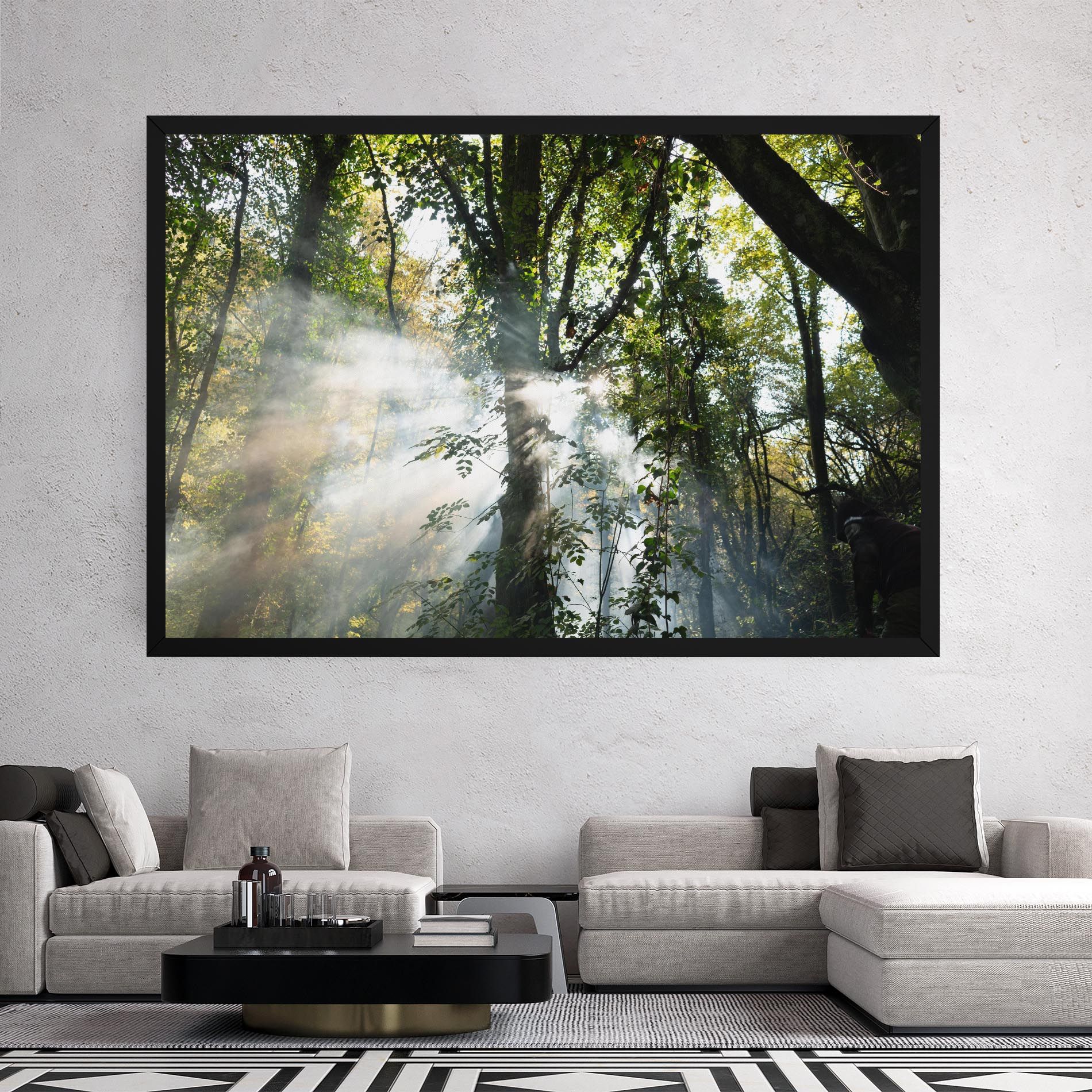 Foggy Light Forest mockup 2