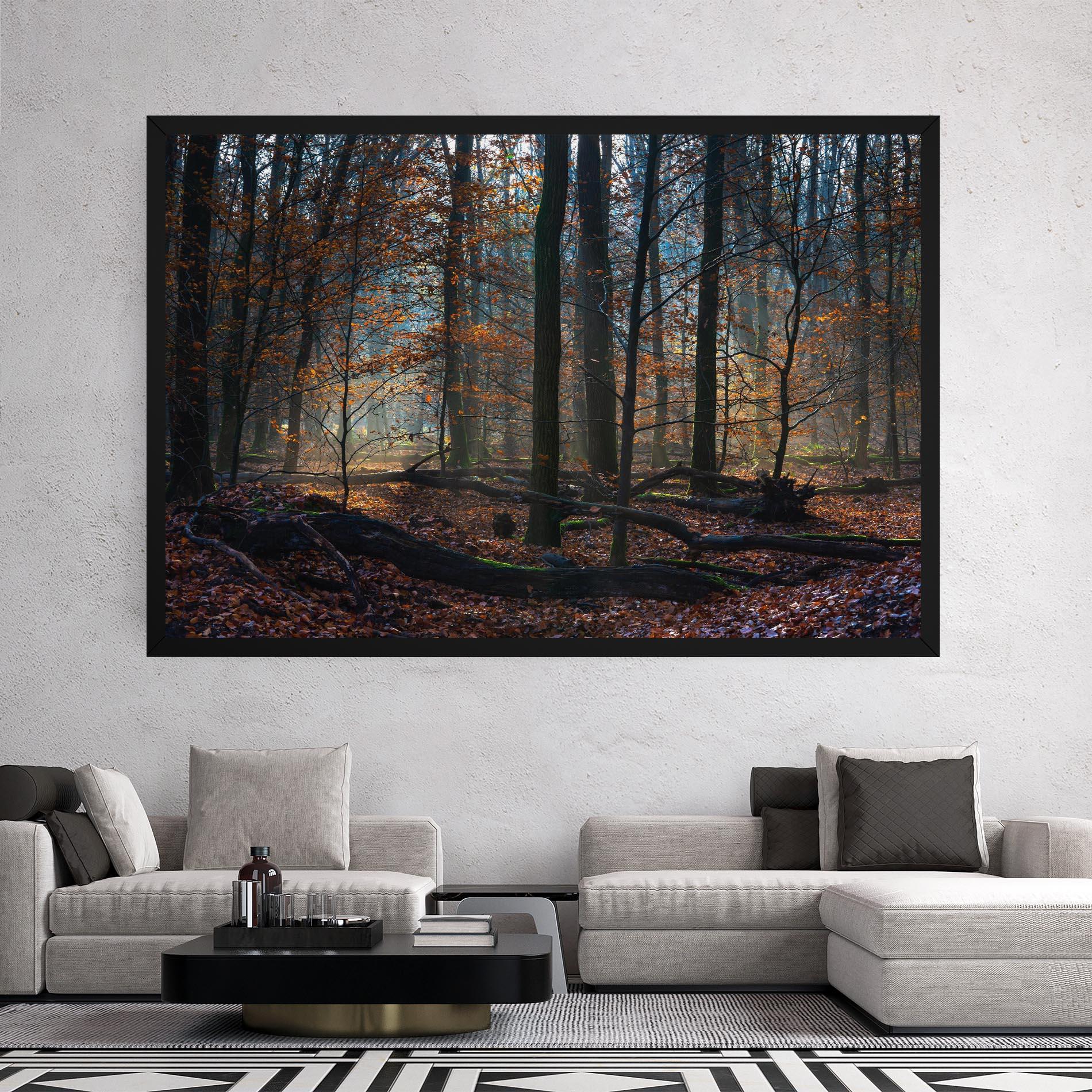 Leinwandbild Forest Autumn Day mockup 2