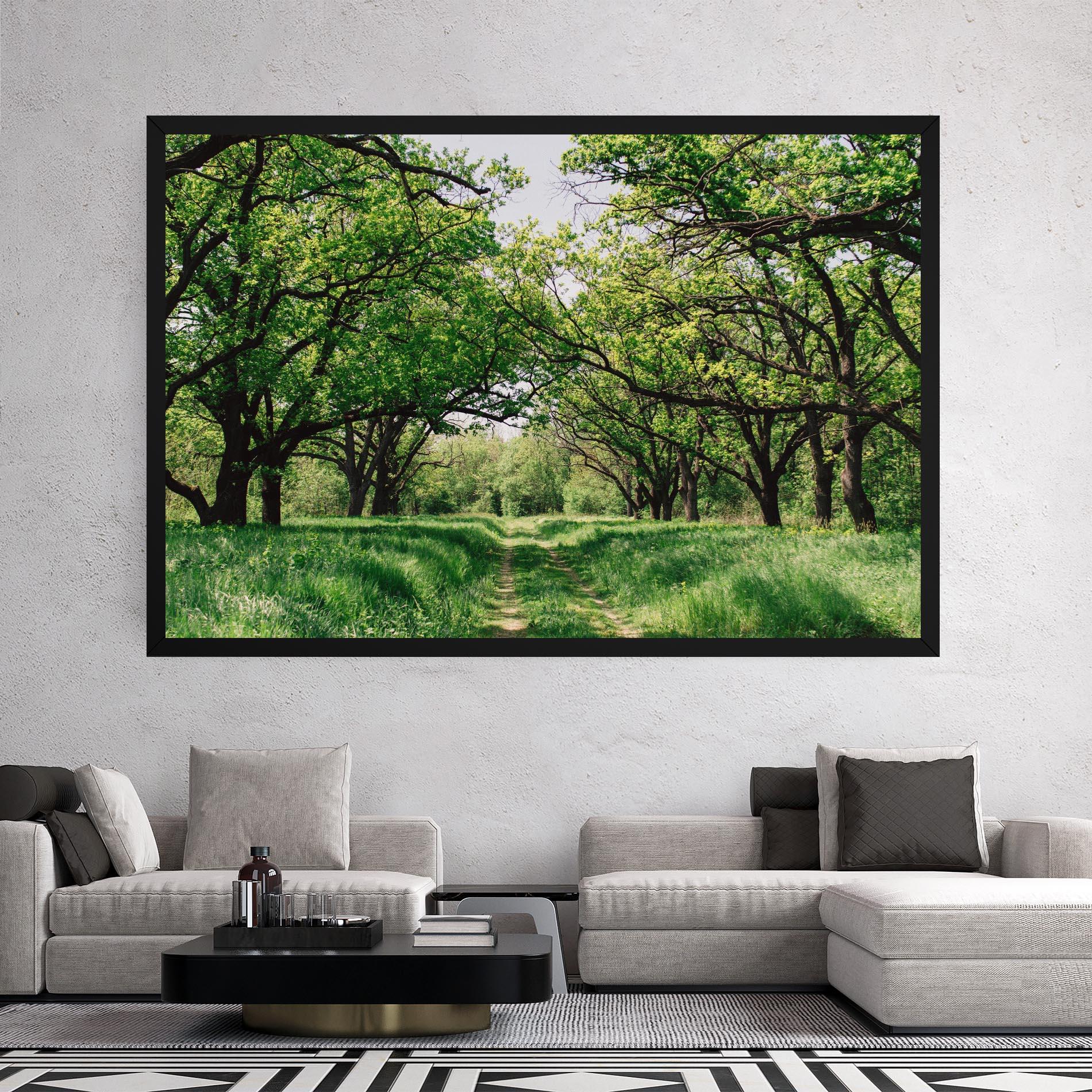 Leinwandbild Forest Green Path mockup 2