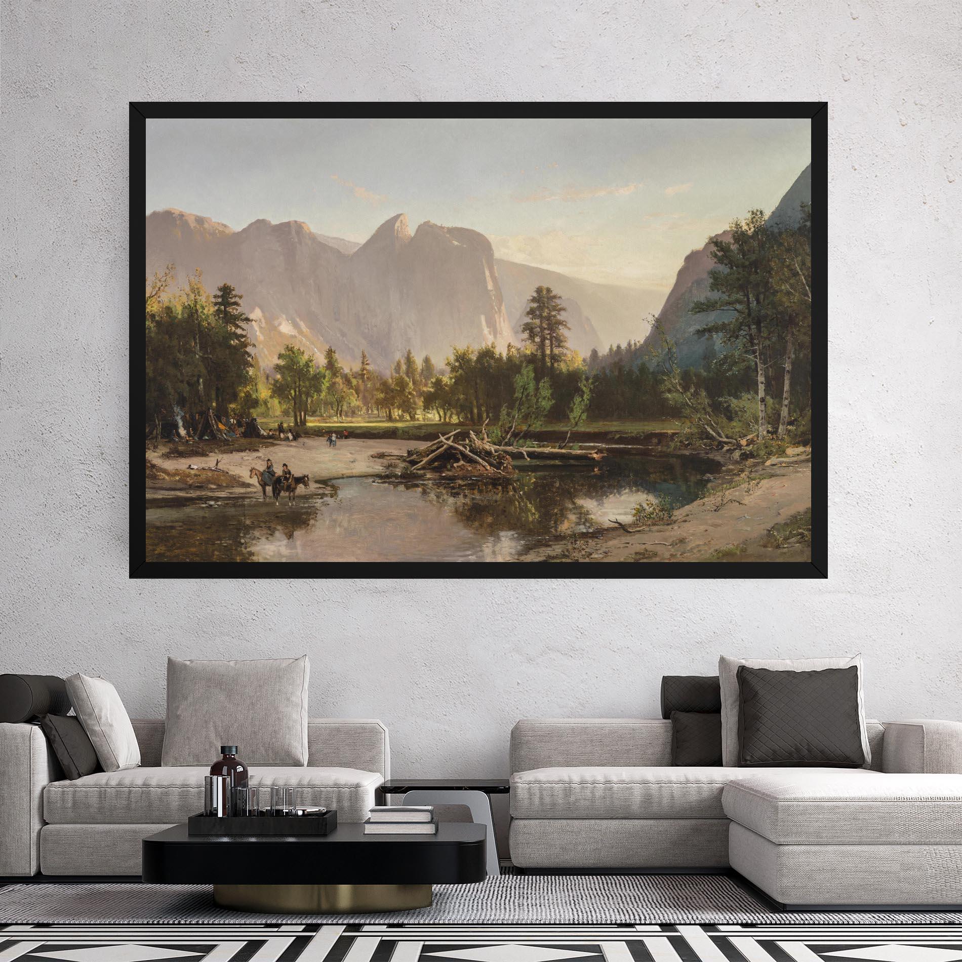 Leinwandbild Small Lake Forest mockup 2