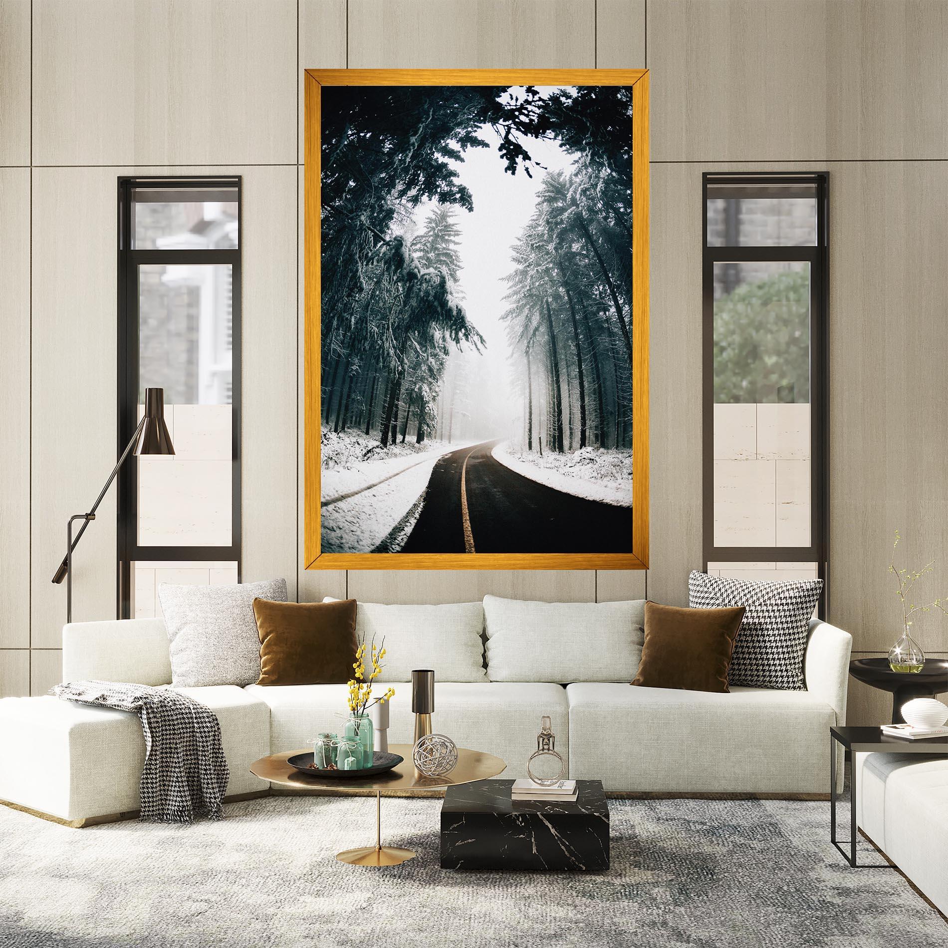 Leinwandbild Snow Road Dorest mockup 2