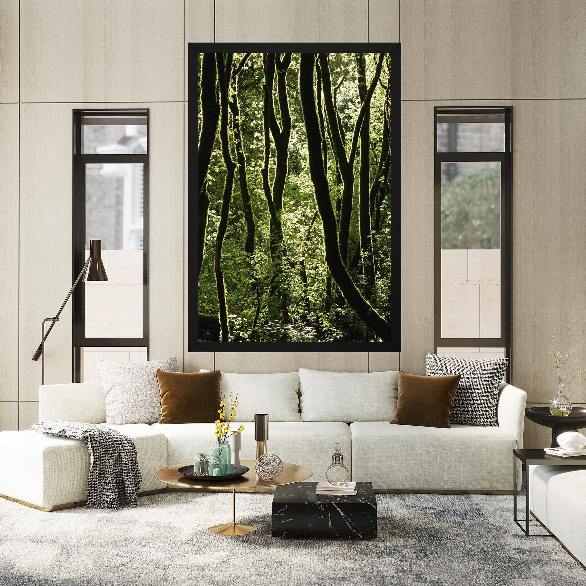 Leinwandbild Forest Black Trees mockup 2