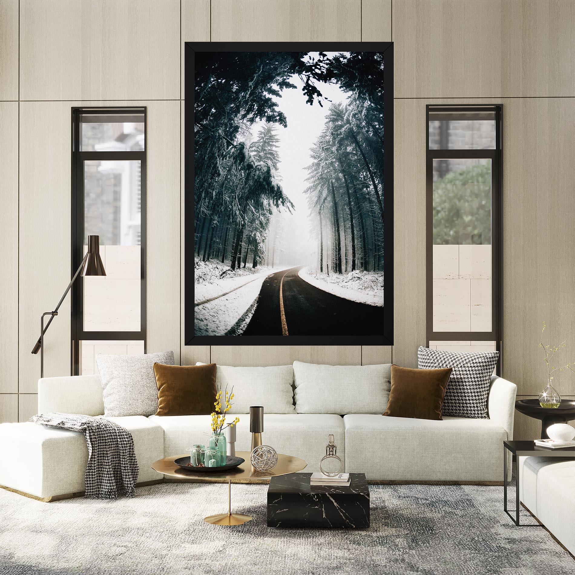 Leinwandbild Snow Road Dorest mockup 2