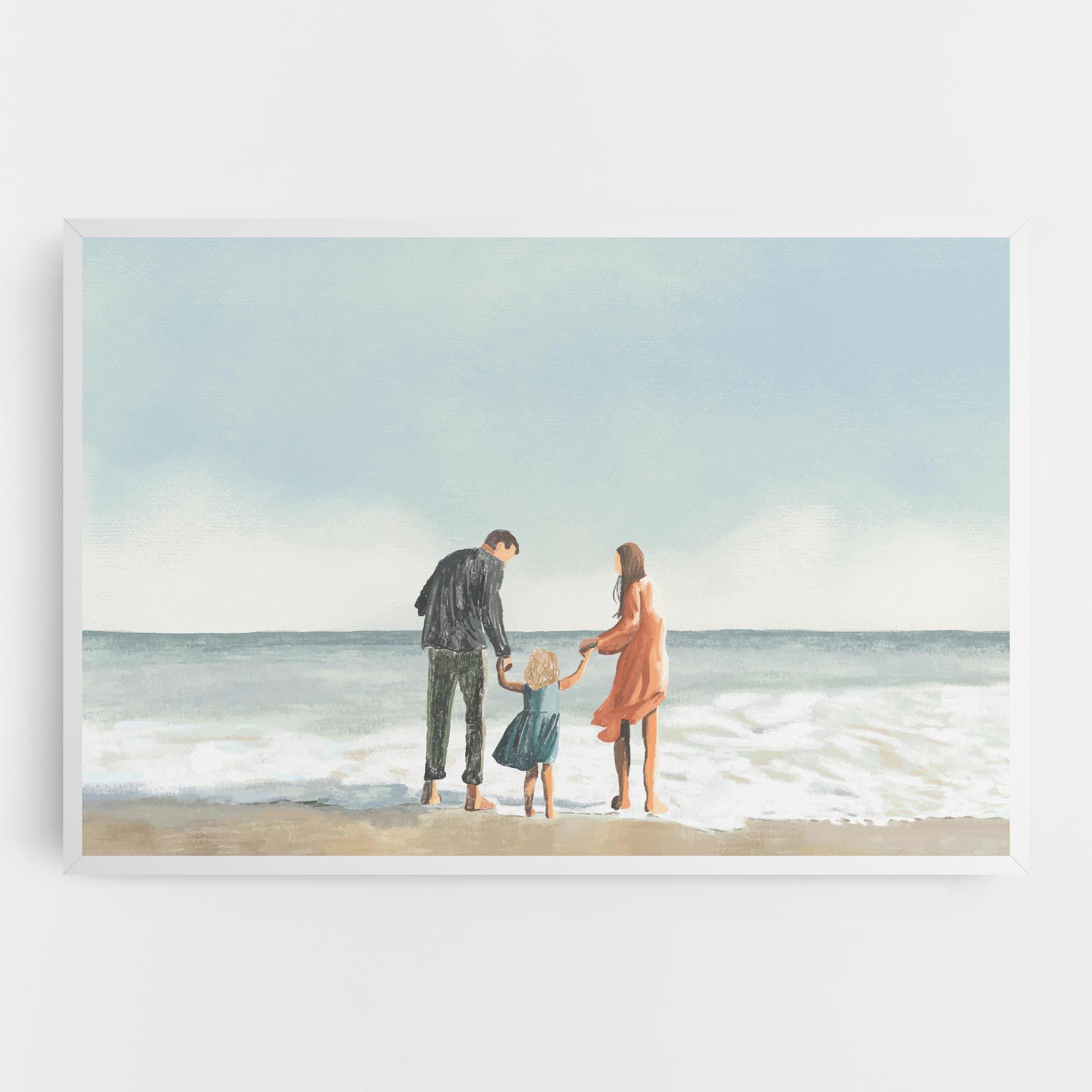 Leinwandbild Beach Family mockup 0