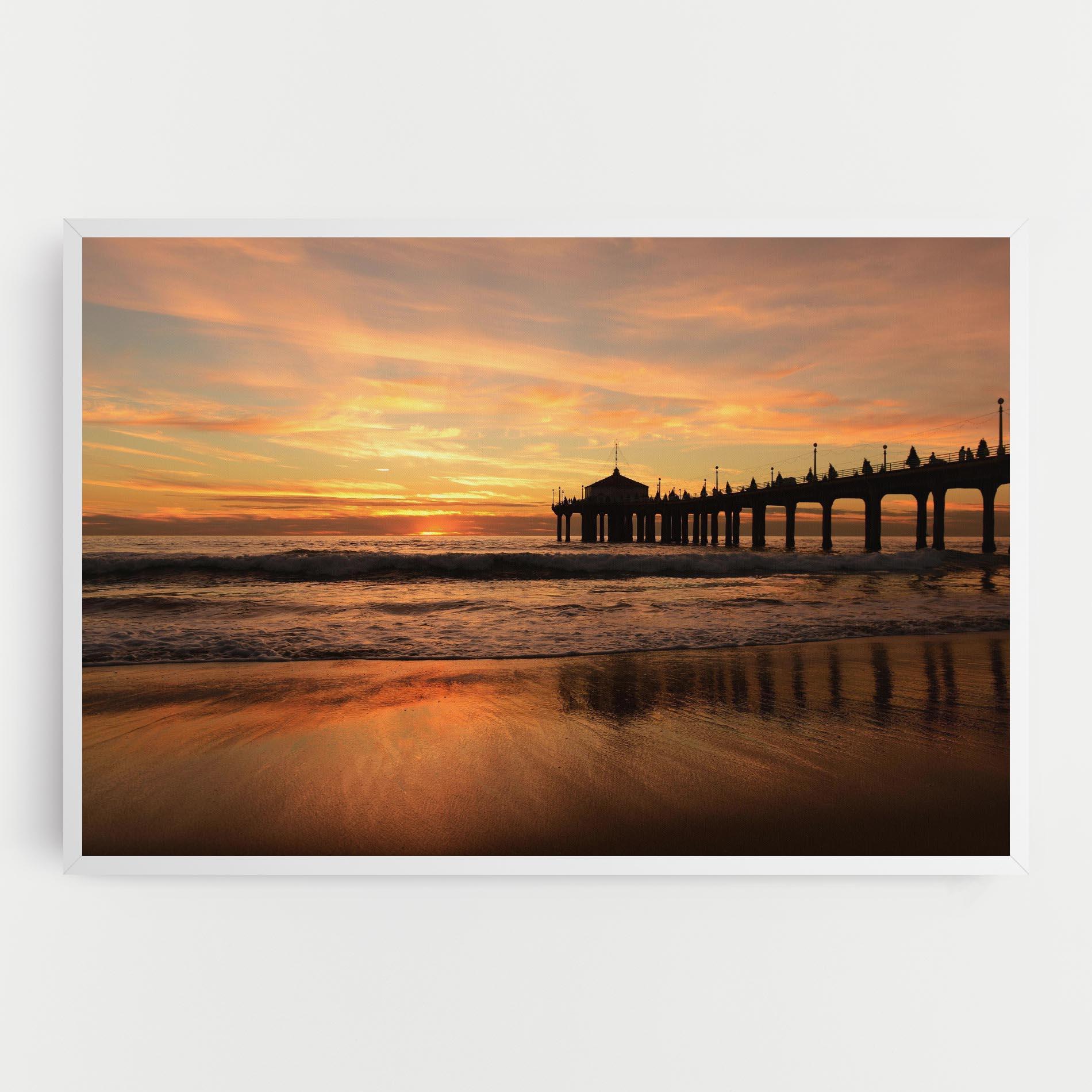 Leinwandbild Beach Sunset View mockup 0
