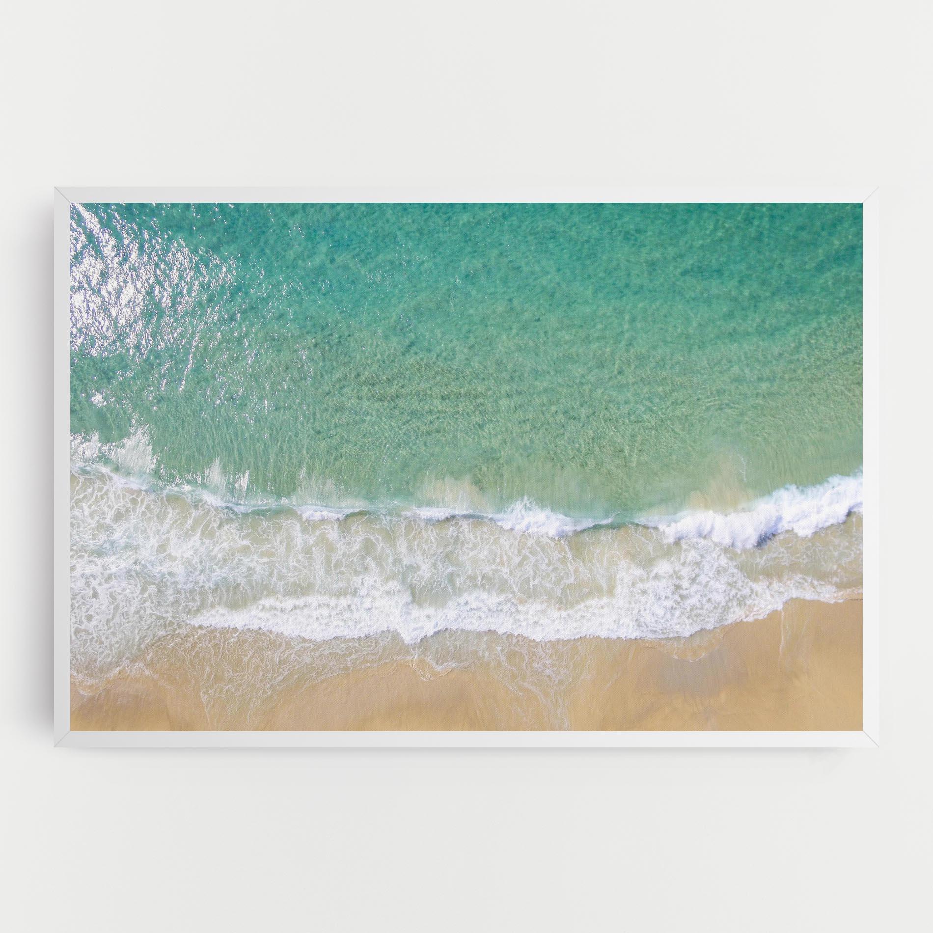 Leinwandbild Blue Waves Beach mockup 0