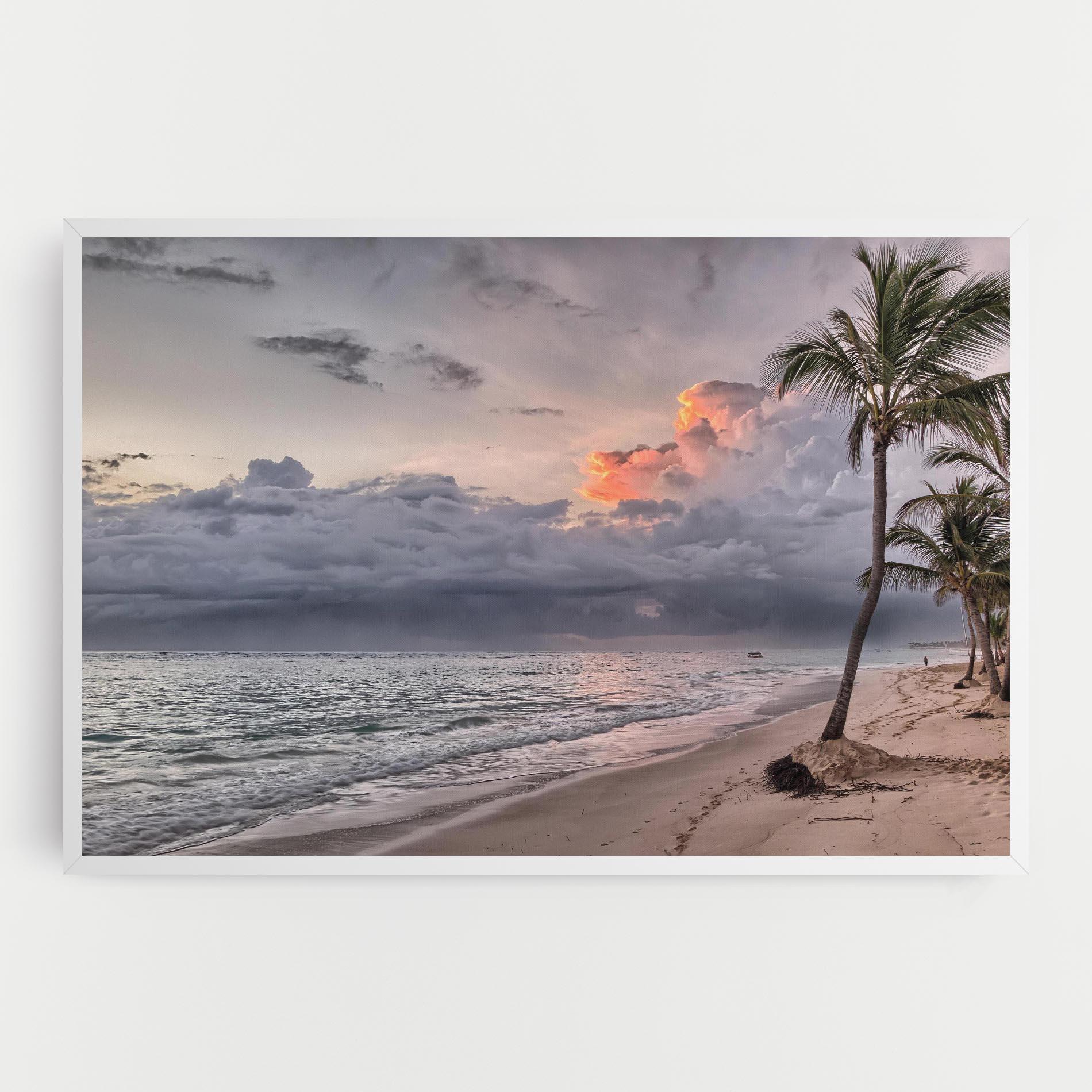Leinwandbild Cloudy Beach mockup 0