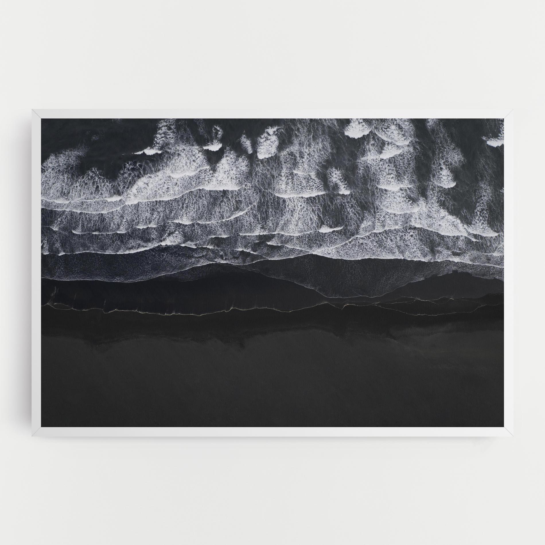 Leinwandbild Grey Waves Beach mockup 0