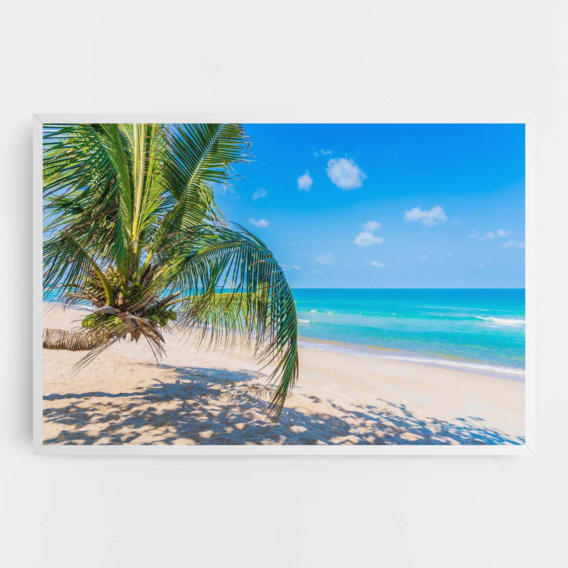 Leinwandbild Tropical Beach View mockup 0