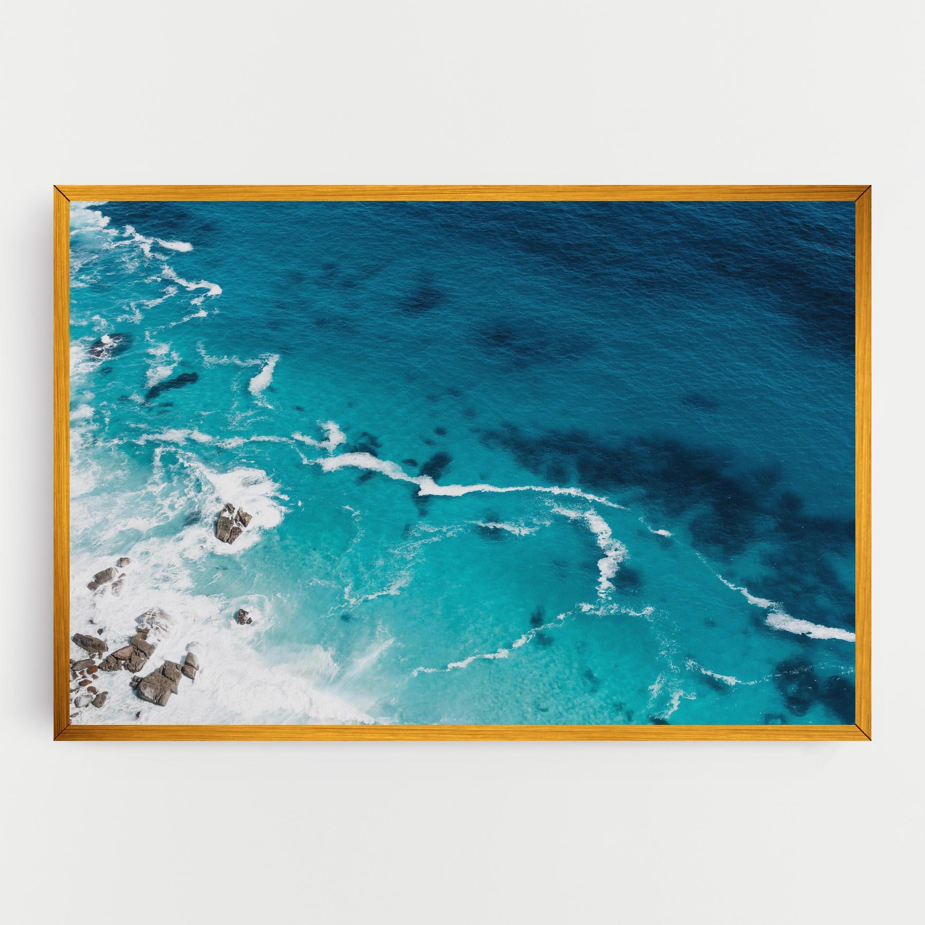 Leinwandbild Blue Water Beach mockup 0