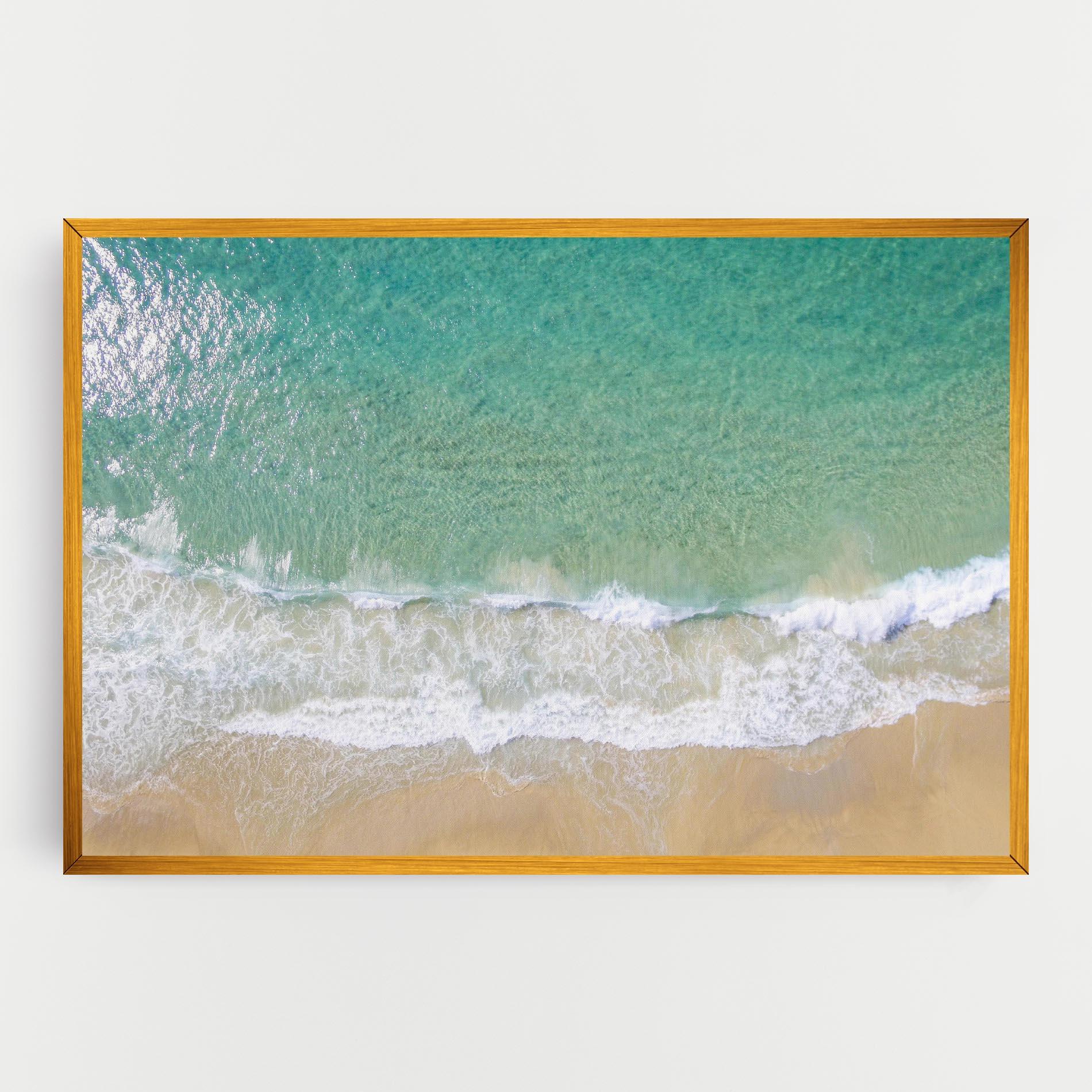 Leinwandbild Blue Waves Beach mockup 0