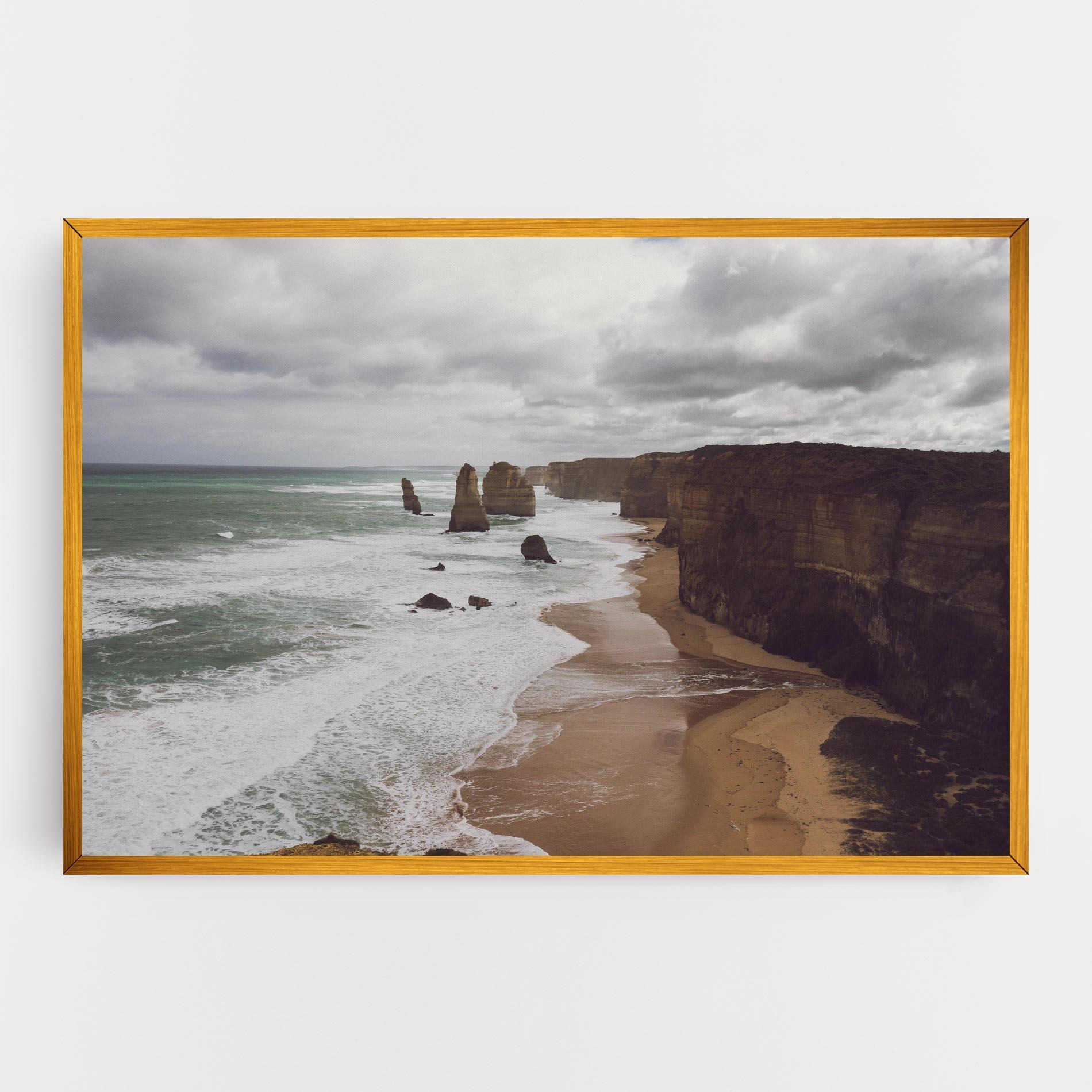Leinwandbild Grey Clouds Beach mockup 0