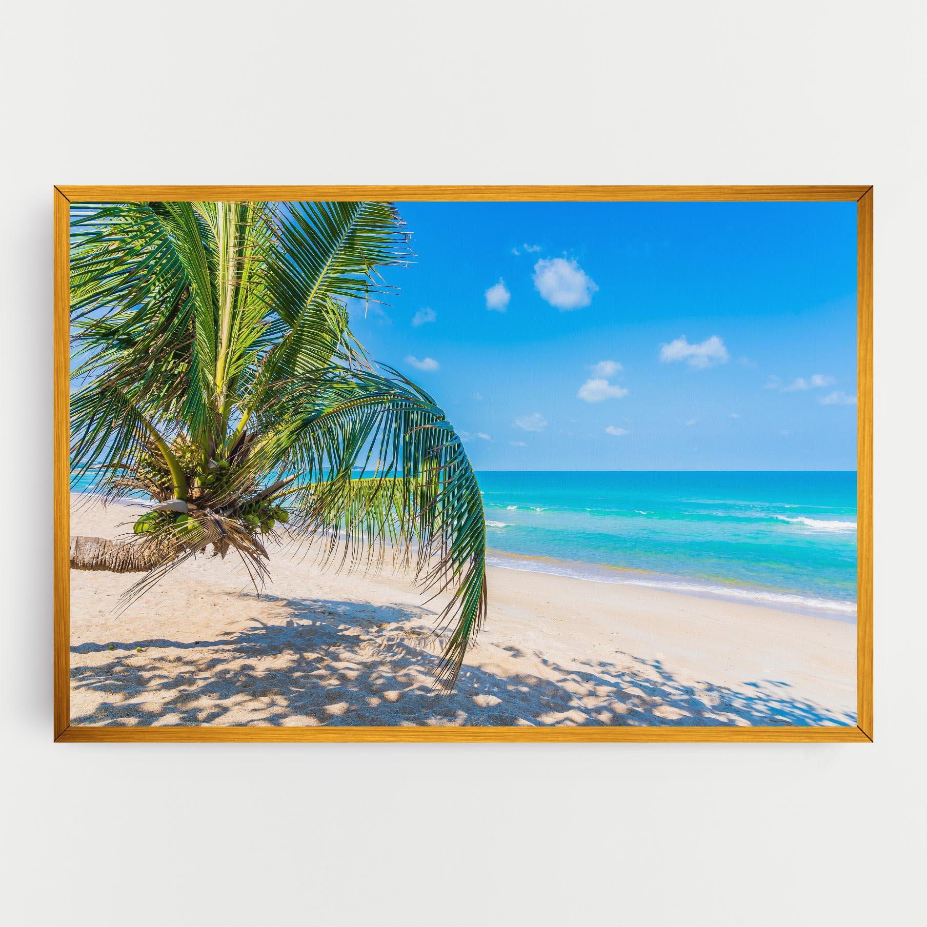Leinwandbild Tropical Beach View mockup 0