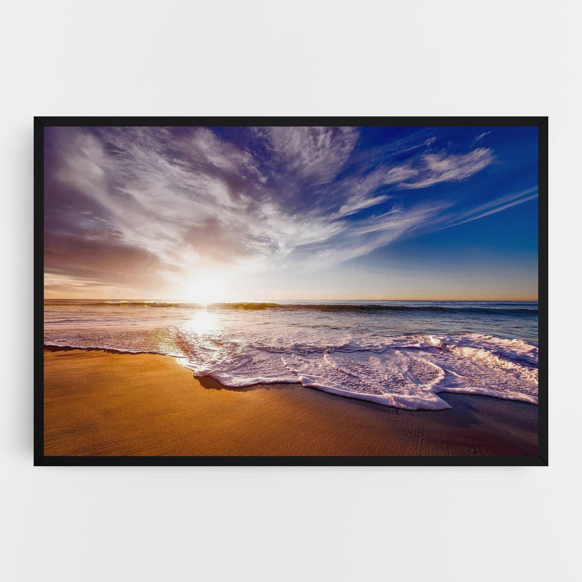 Leinwandbild Beach Sunrise mockup 0