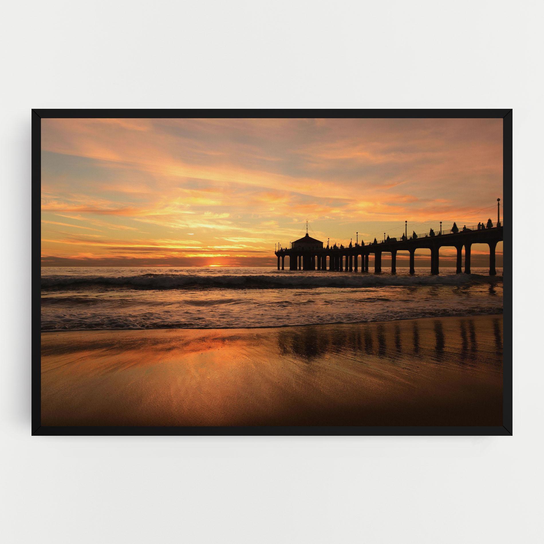Leinwandbild Beach Sunset View mockup 0