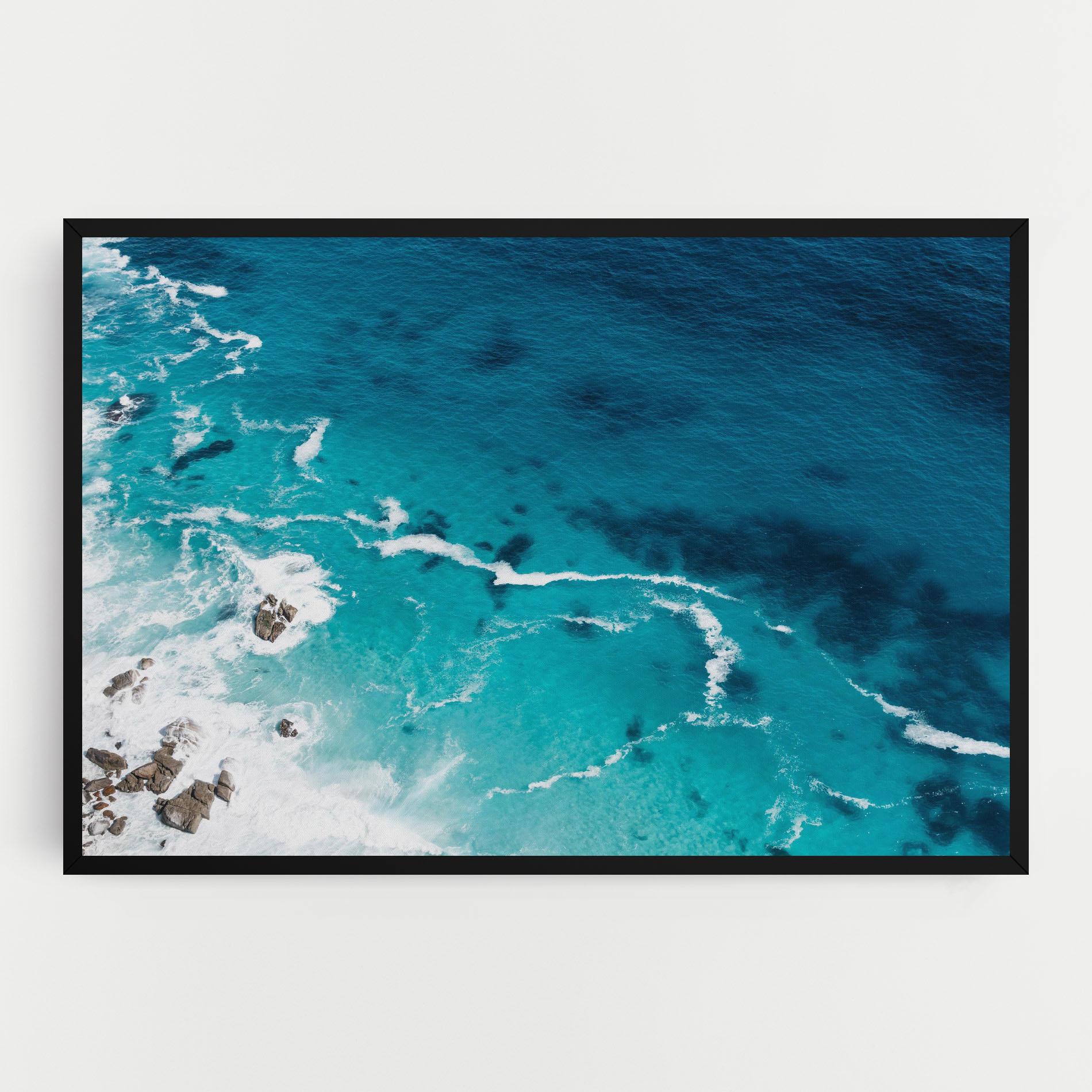 Leinwandbild Blue Water Beach mockup 0