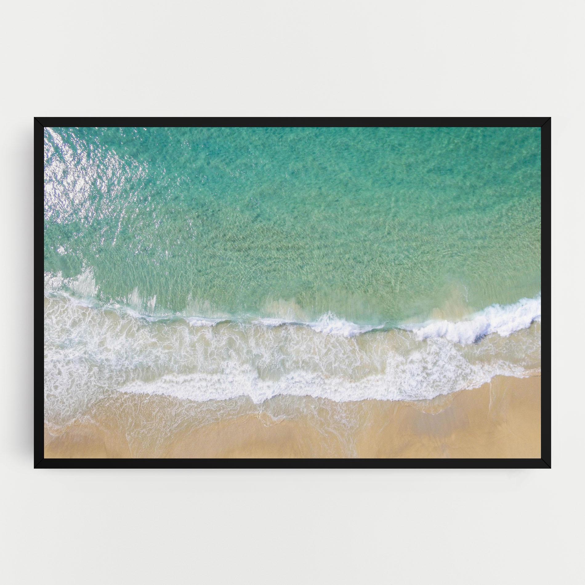 Leinwandbild Blue Waves Beach mockup 0