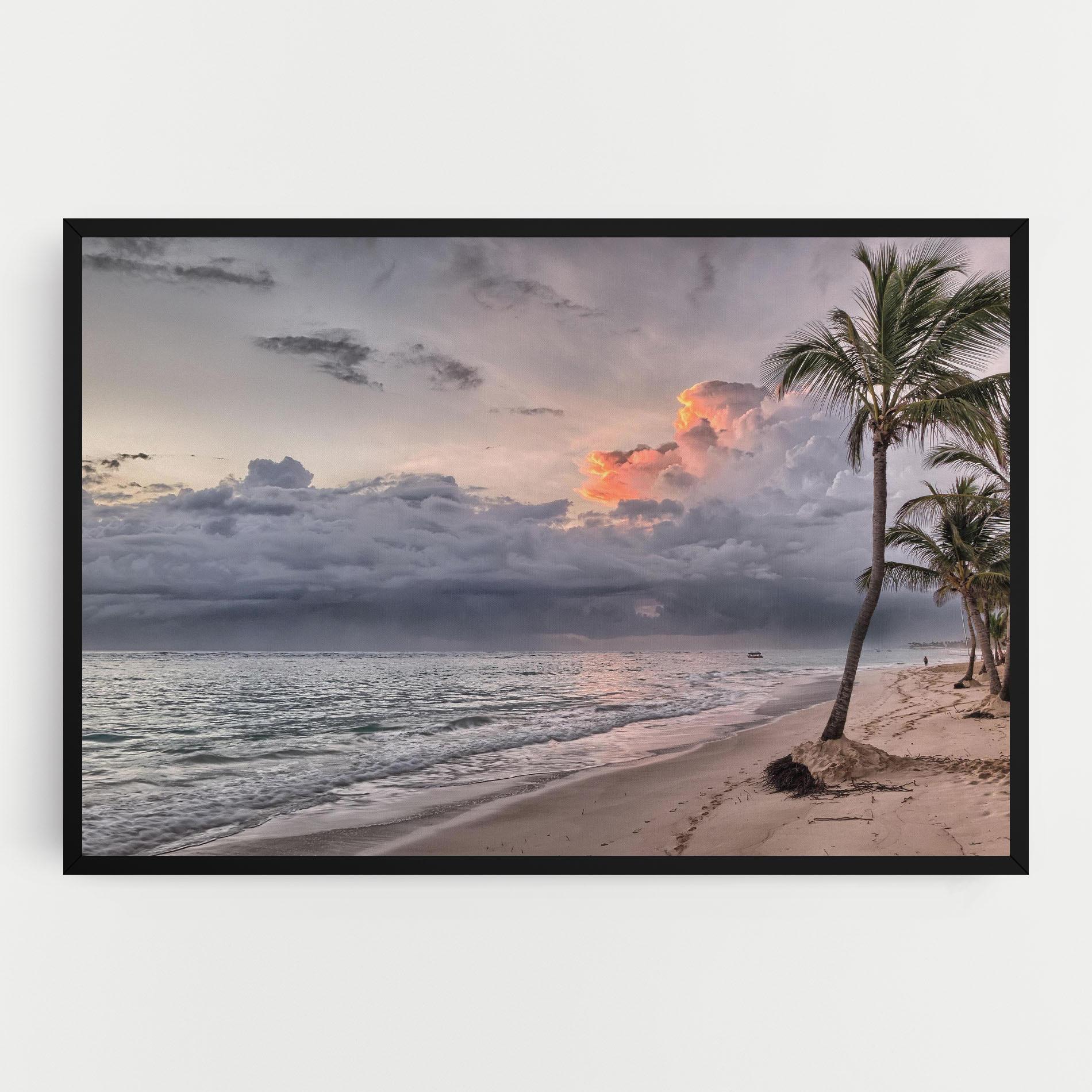 Leinwandbild Cloudy Beach mockup 0