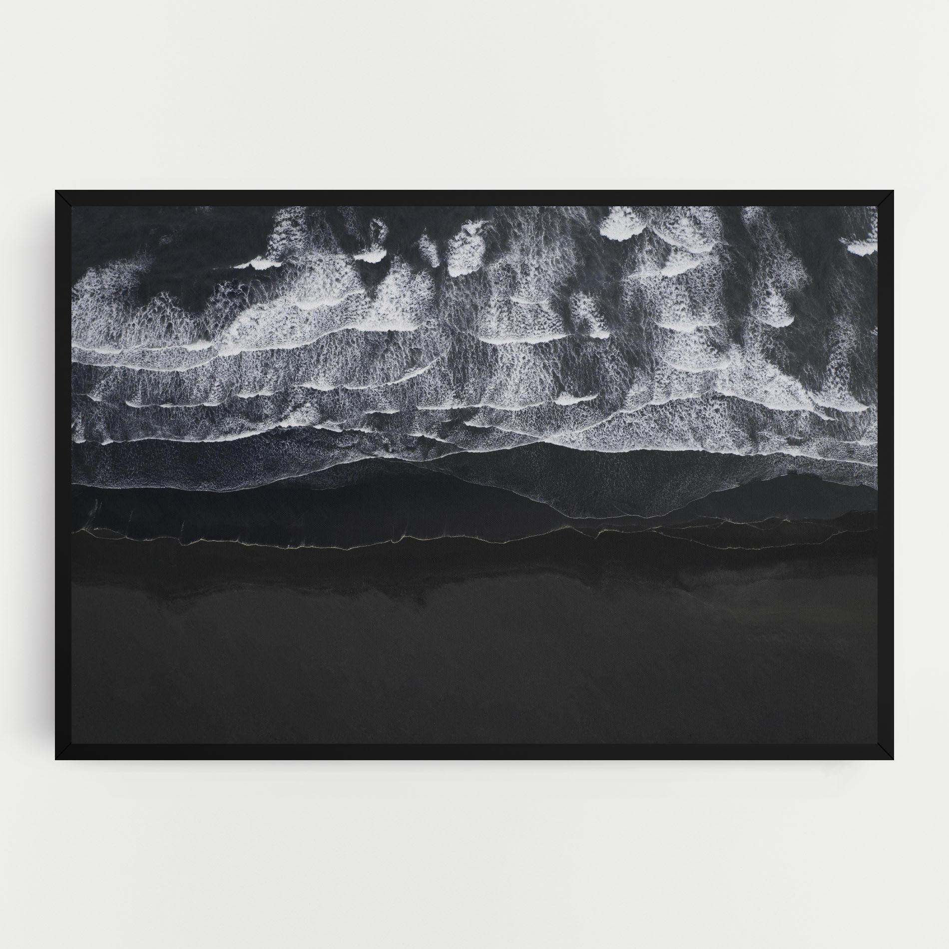 Leinwandbild Grey Waves Beach mockup 0