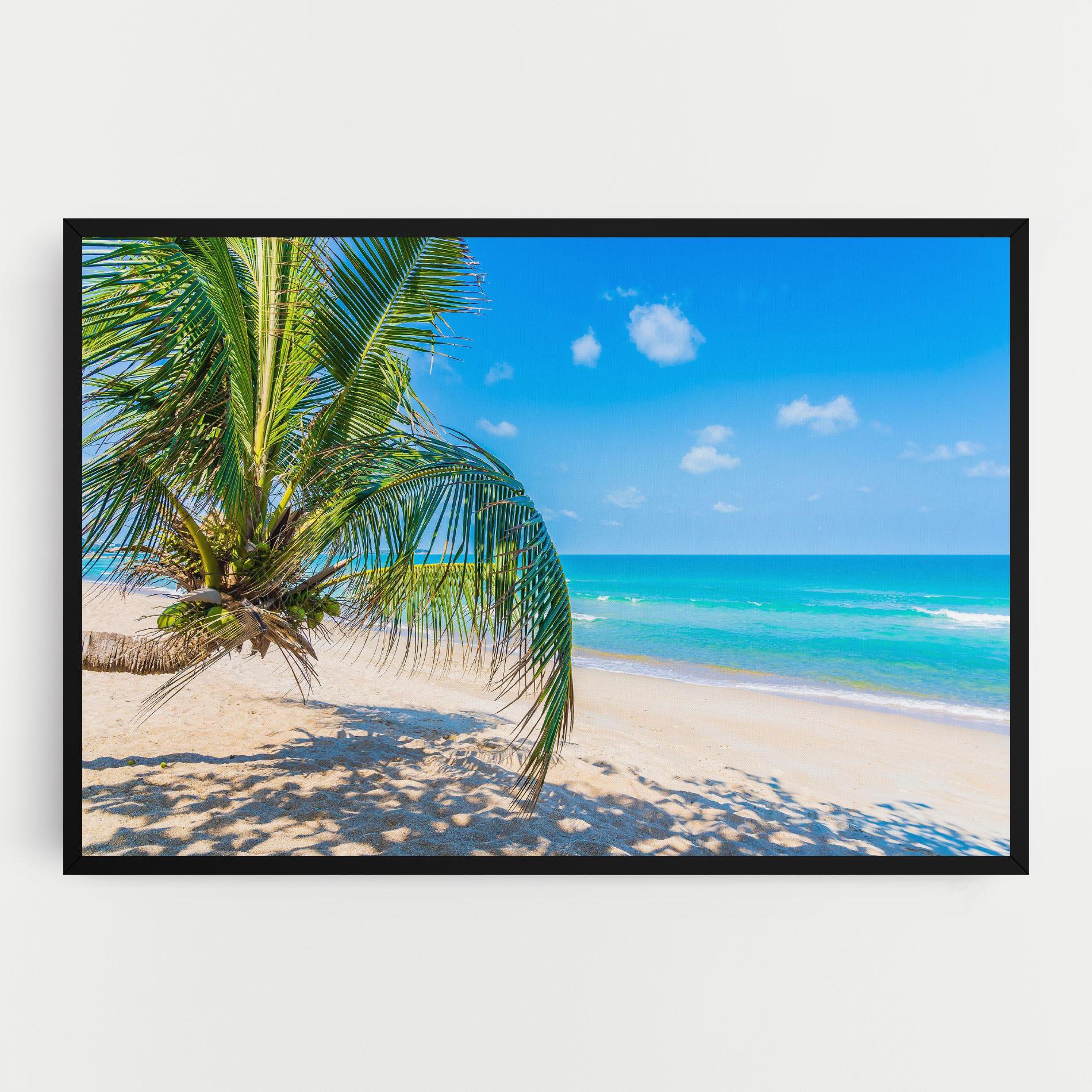 Leinwandbild Tropical Beach View mockup 0