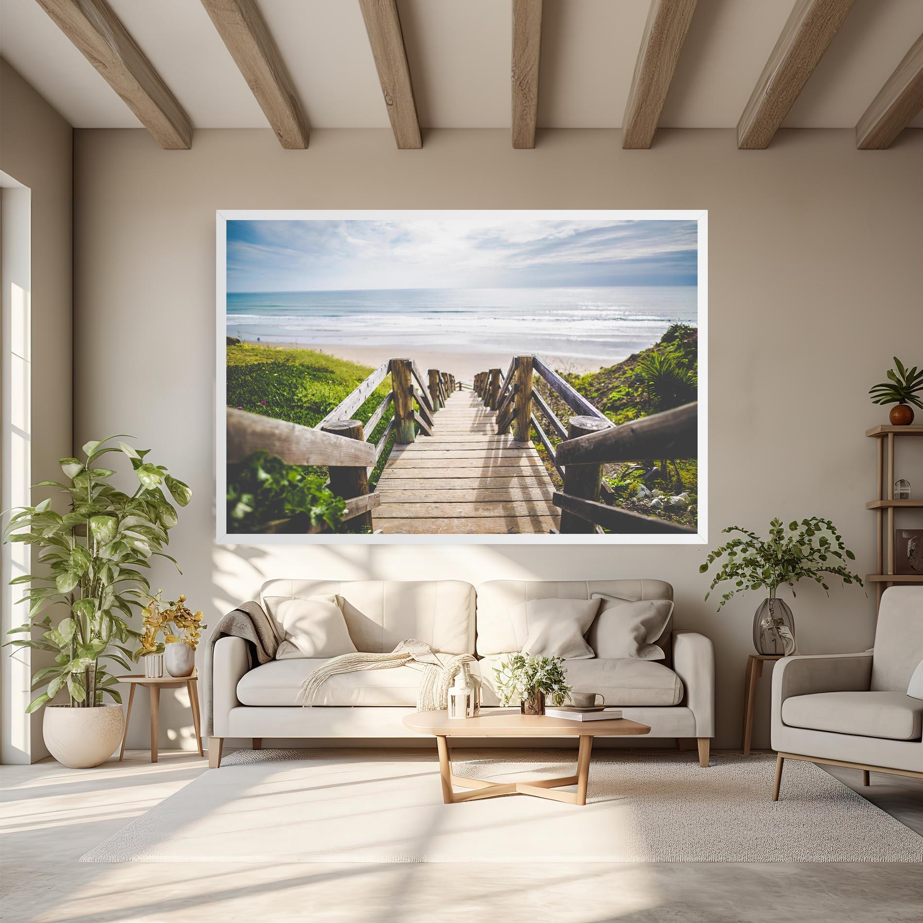 Leinwandbild Beach Road mockup 6