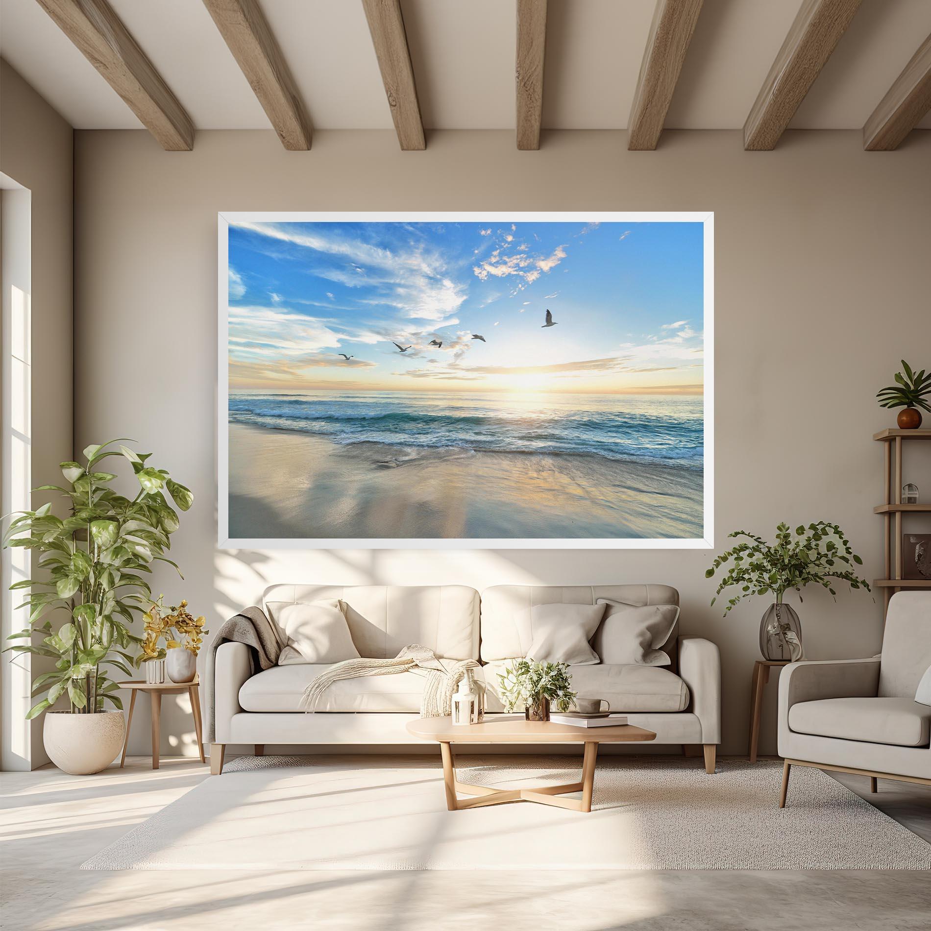 Leinwandbild Beautiful Beach mockup 6