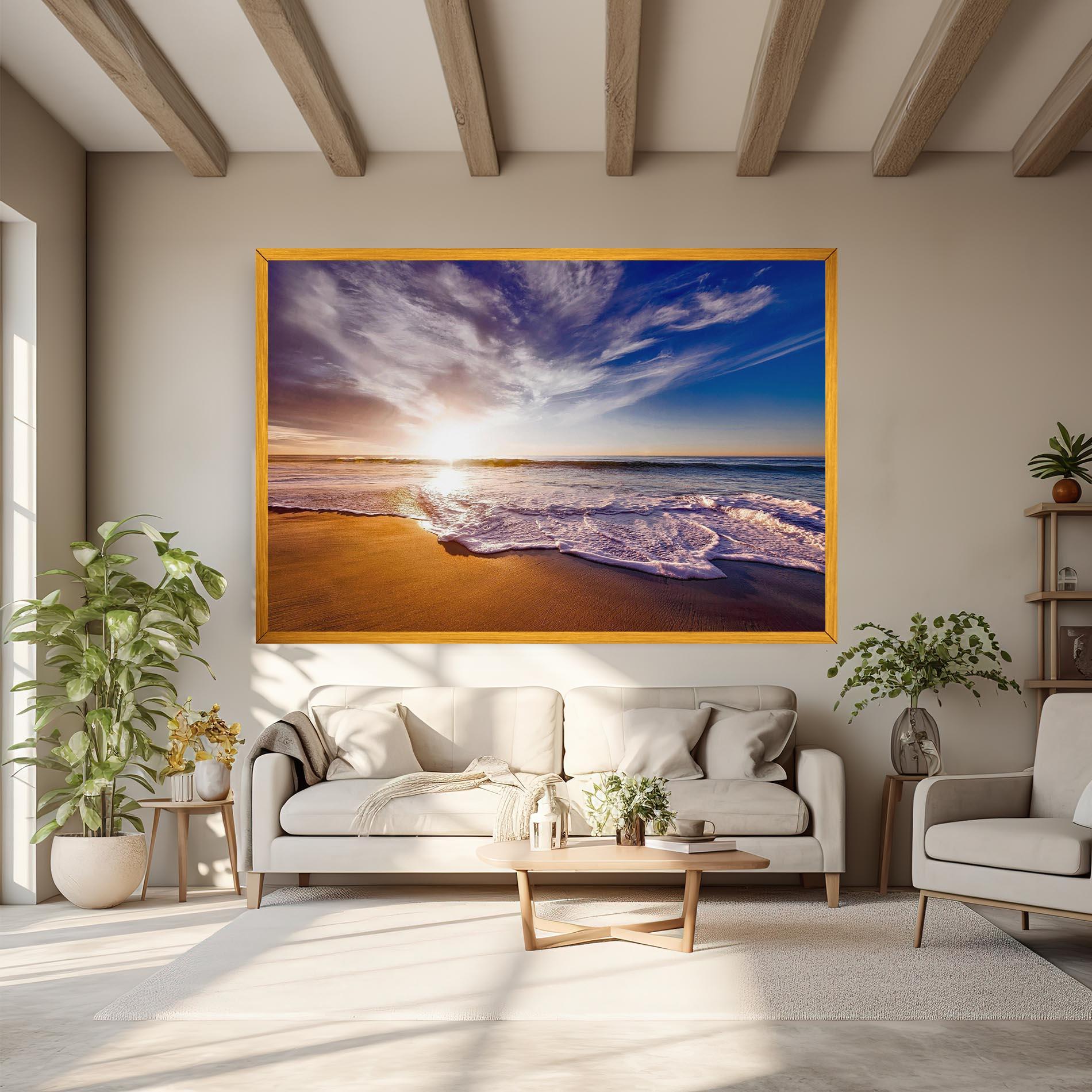 Leinwandbild Beach Sunrise mockup 6