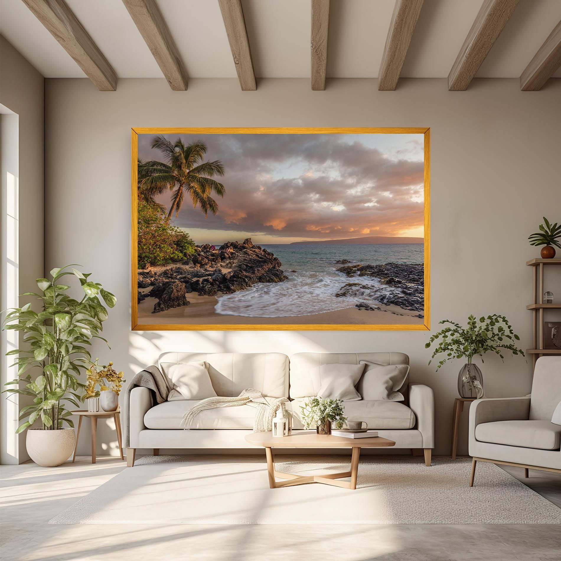 Beautiful Beach Landscape mockup 6