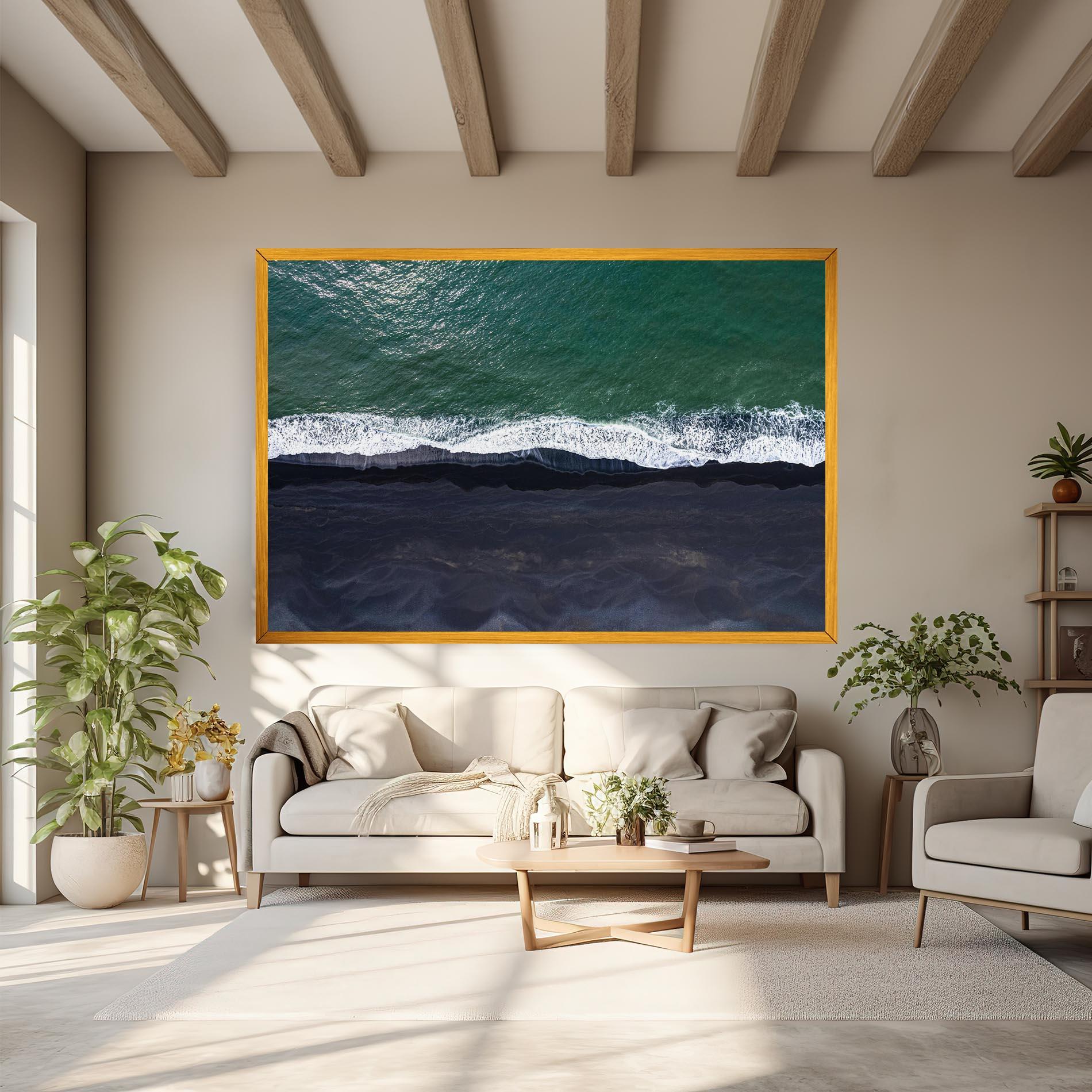 Leinwandbild Green Blue Beach mockup 6