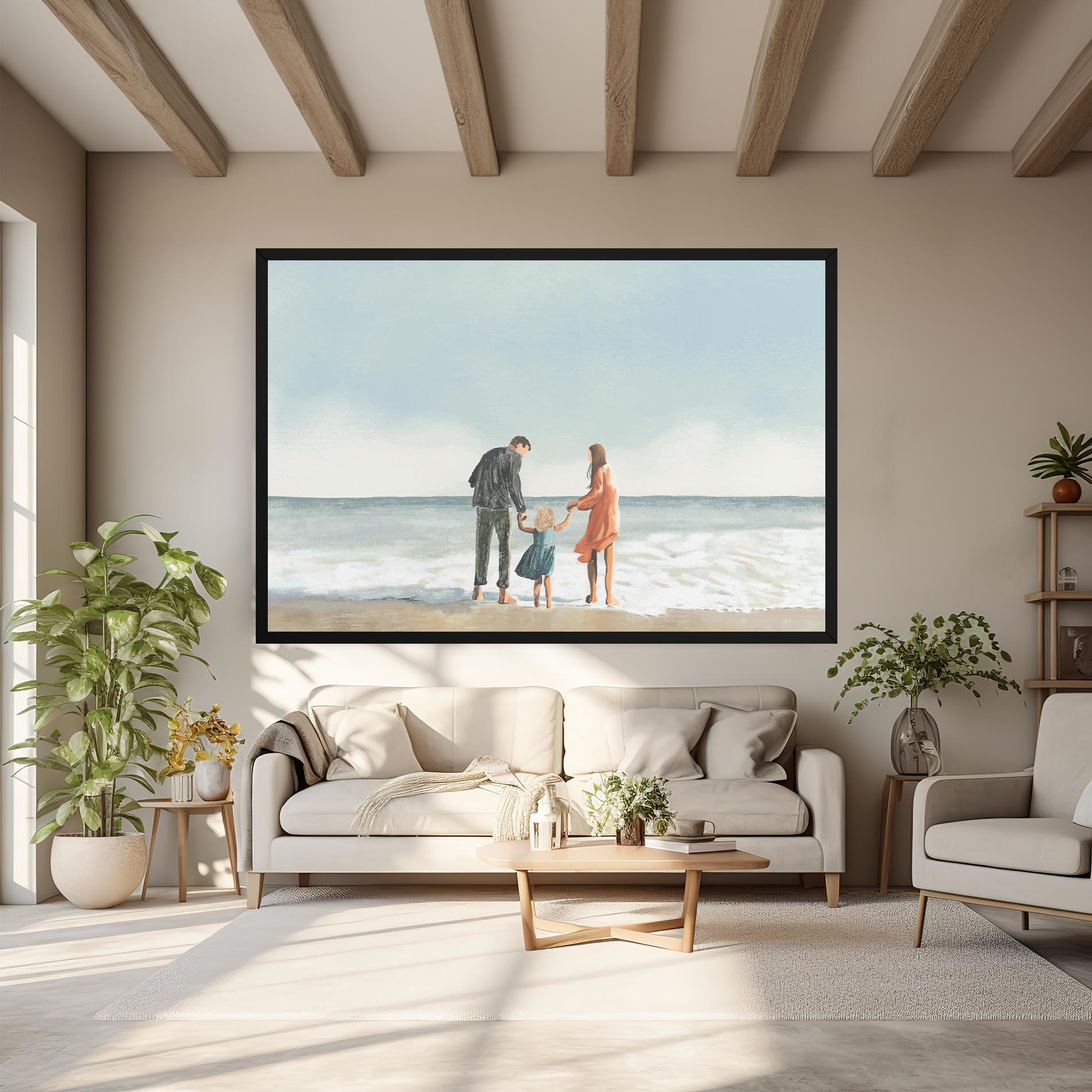 Leinwandbild Beach Family mockup 6