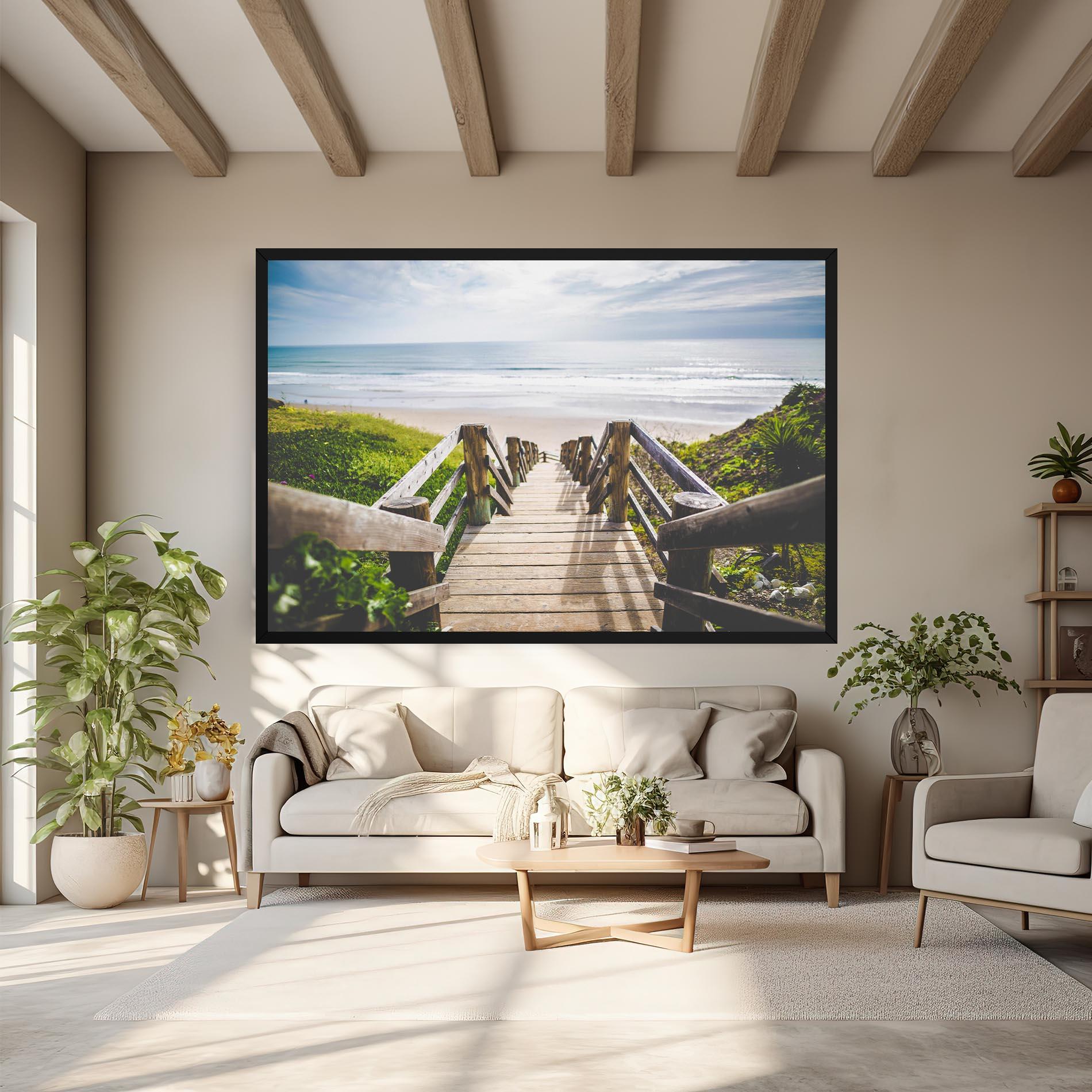 Leinwandbild Beach Road mockup 6