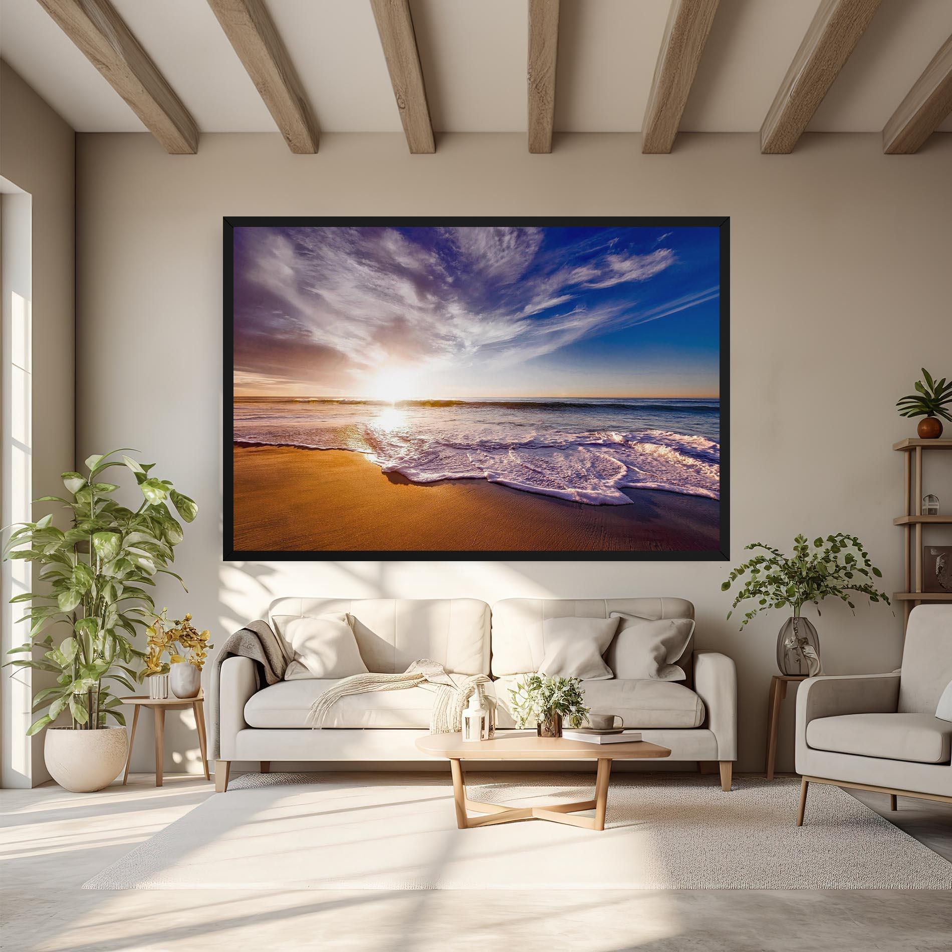 Leinwandbild Beach Sunrise mockup 6