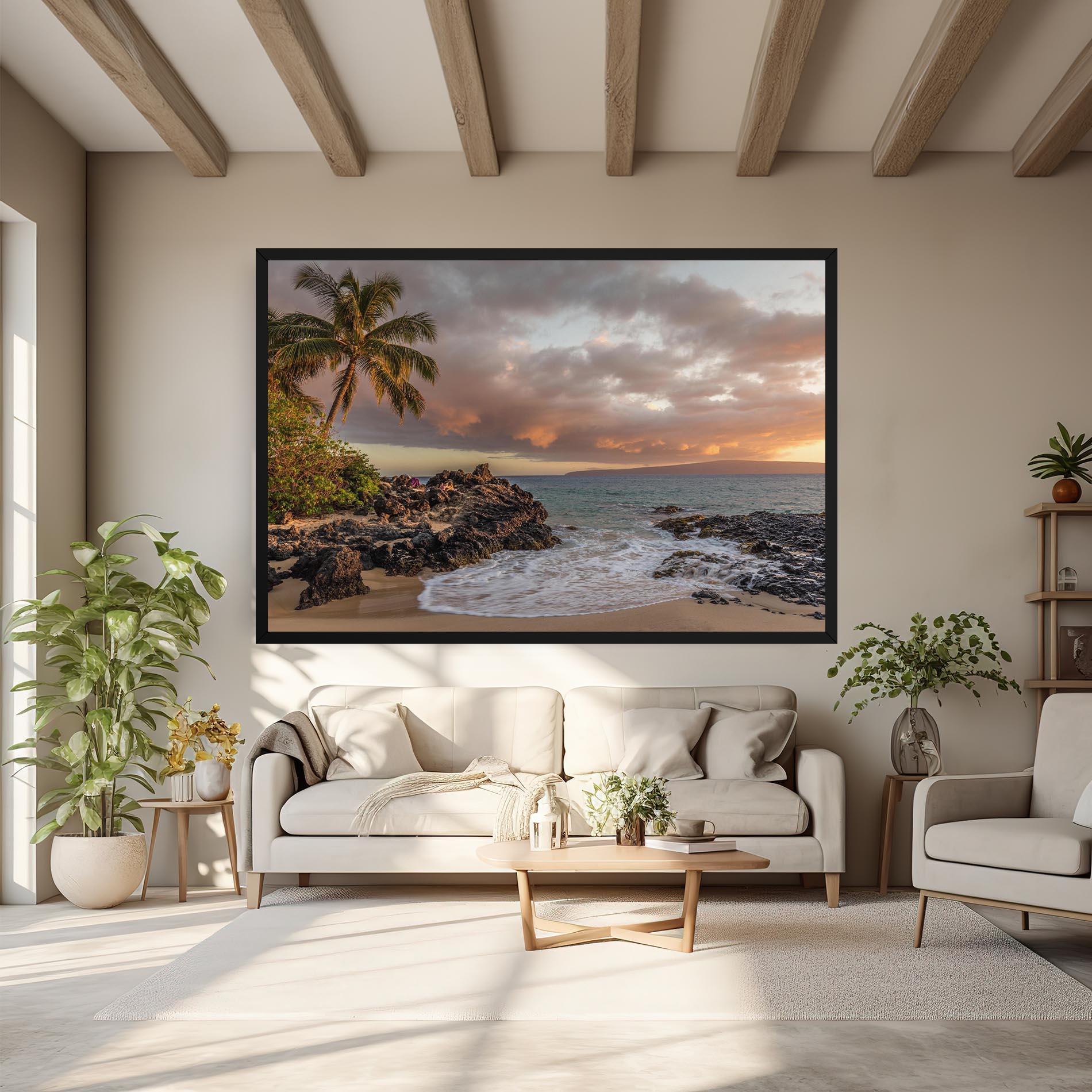 Leinwandbild Beautiful Beach Landscape mockup 6