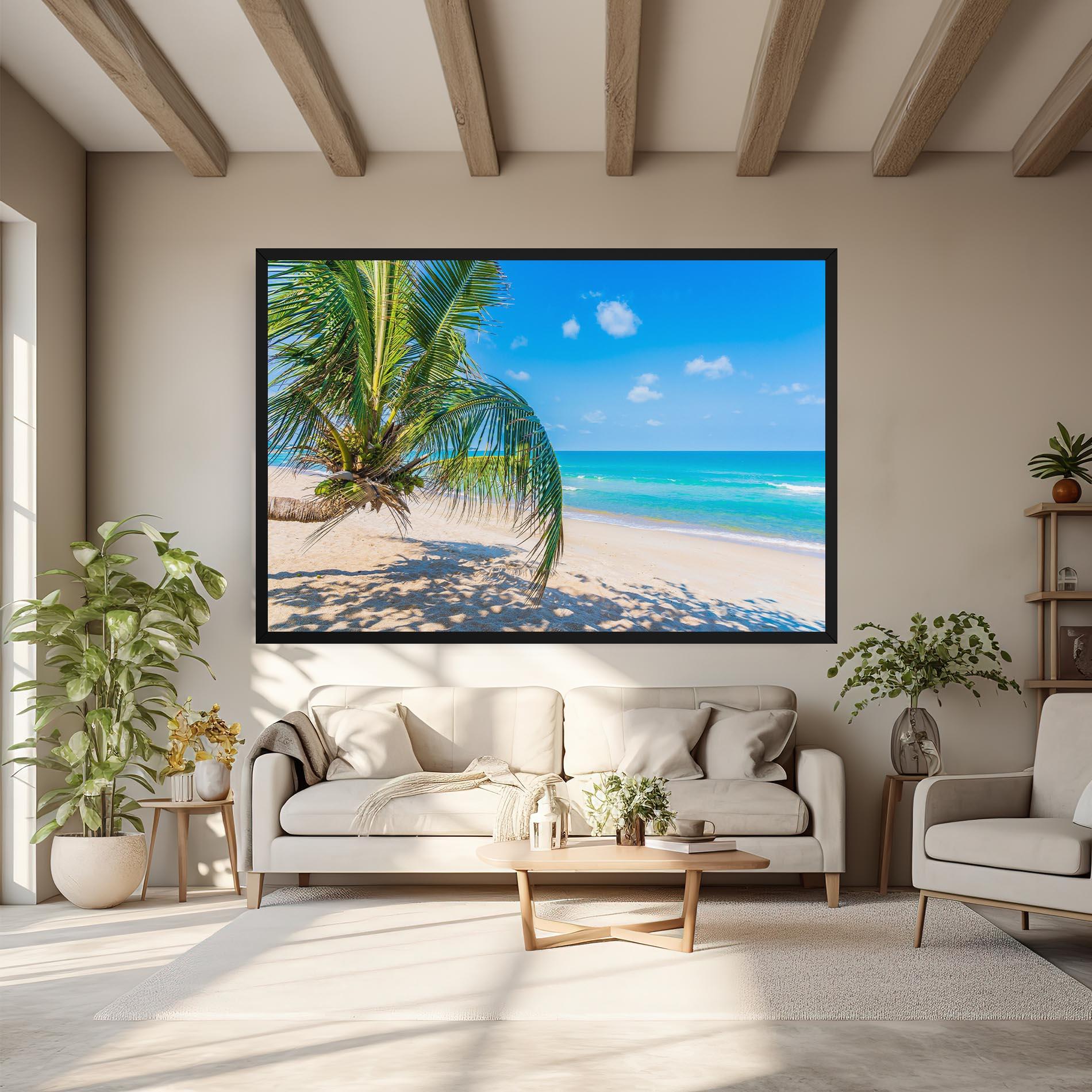Leinwandbild Tropical Beach View mockup 6