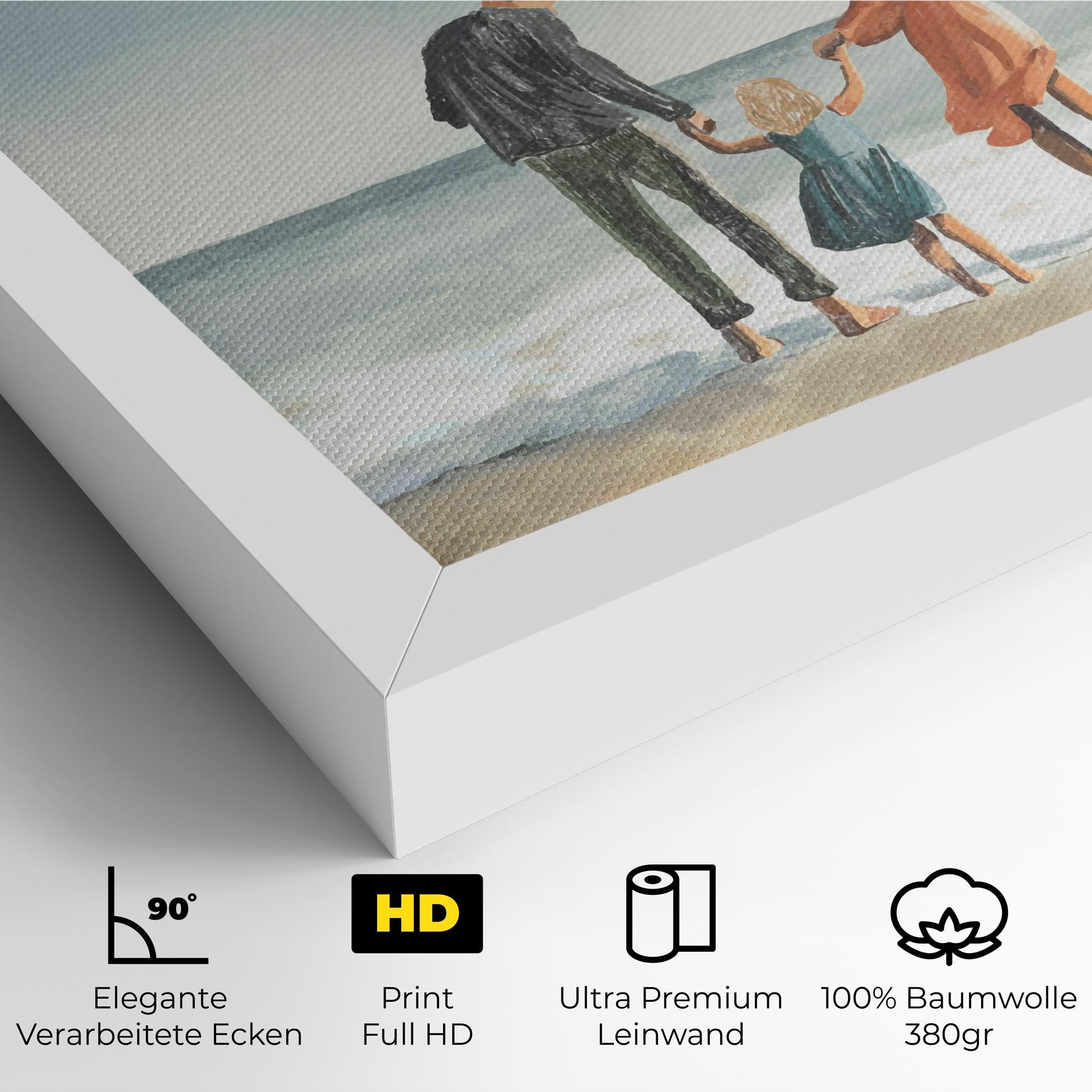 Leinwandbild Beach Family mockup 4
