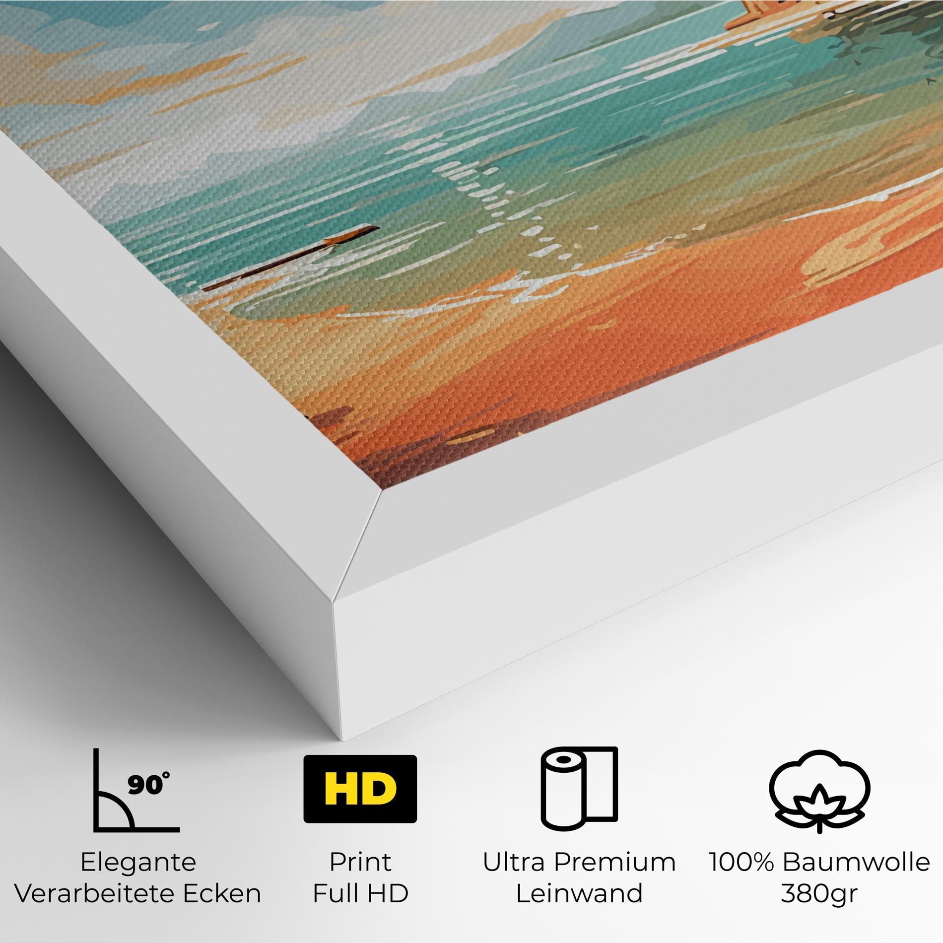 Leinwandbild Blue Sky Beach mockup 4