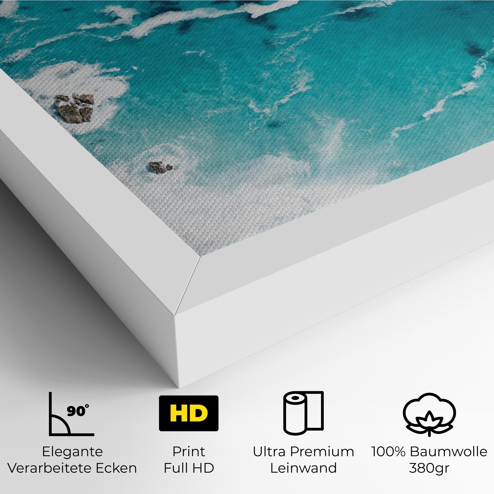 Leinwandbild Blue Water Beach mockup 4