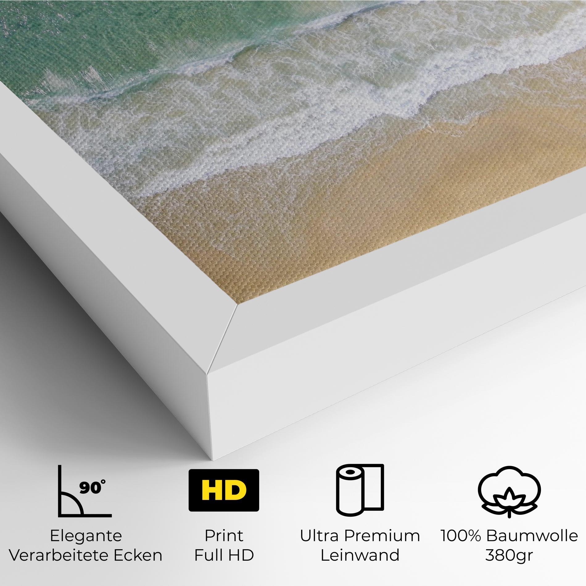 Leinwandbild Blue Waves Beach mockup 4