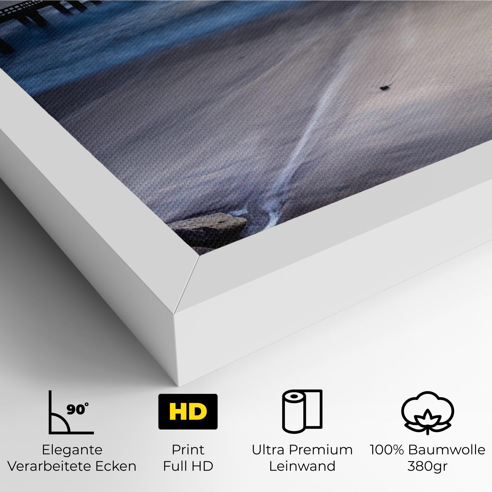 Leinwandbild Empty Pretty Beach mockup 4