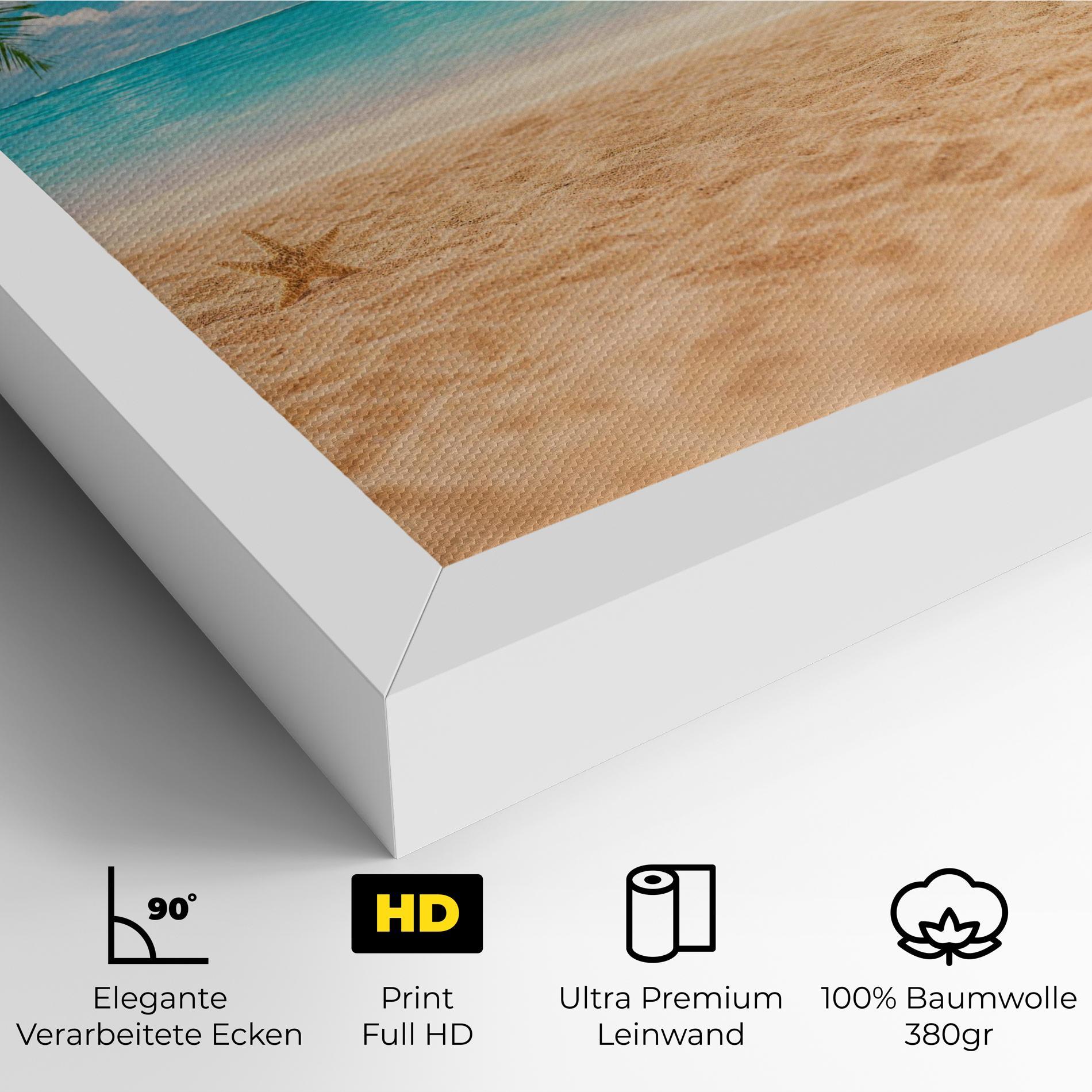 Leinwandbild Exotic Beach Ocean mockup 4
