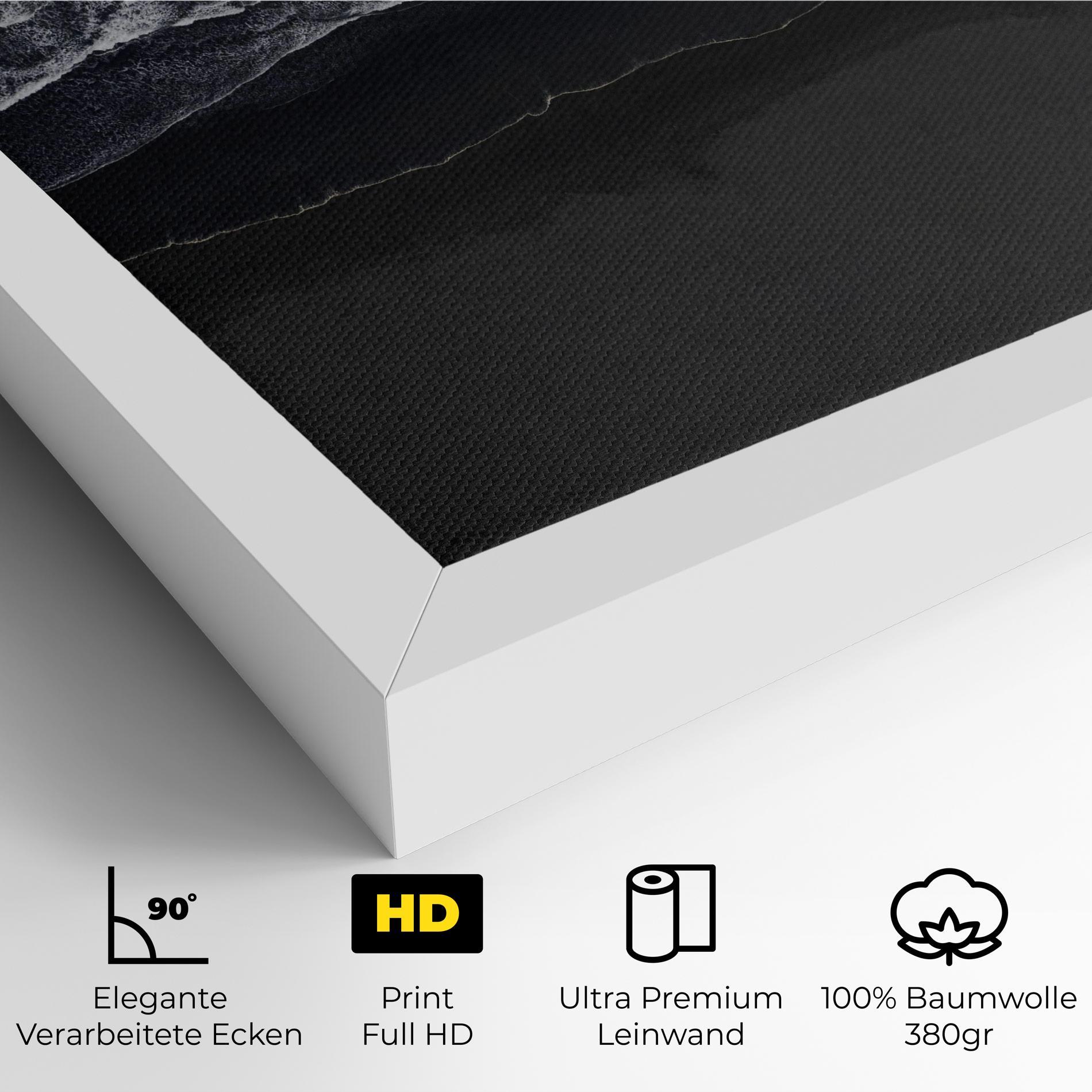 Leinwandbild Grey Waves Beach mockup 4