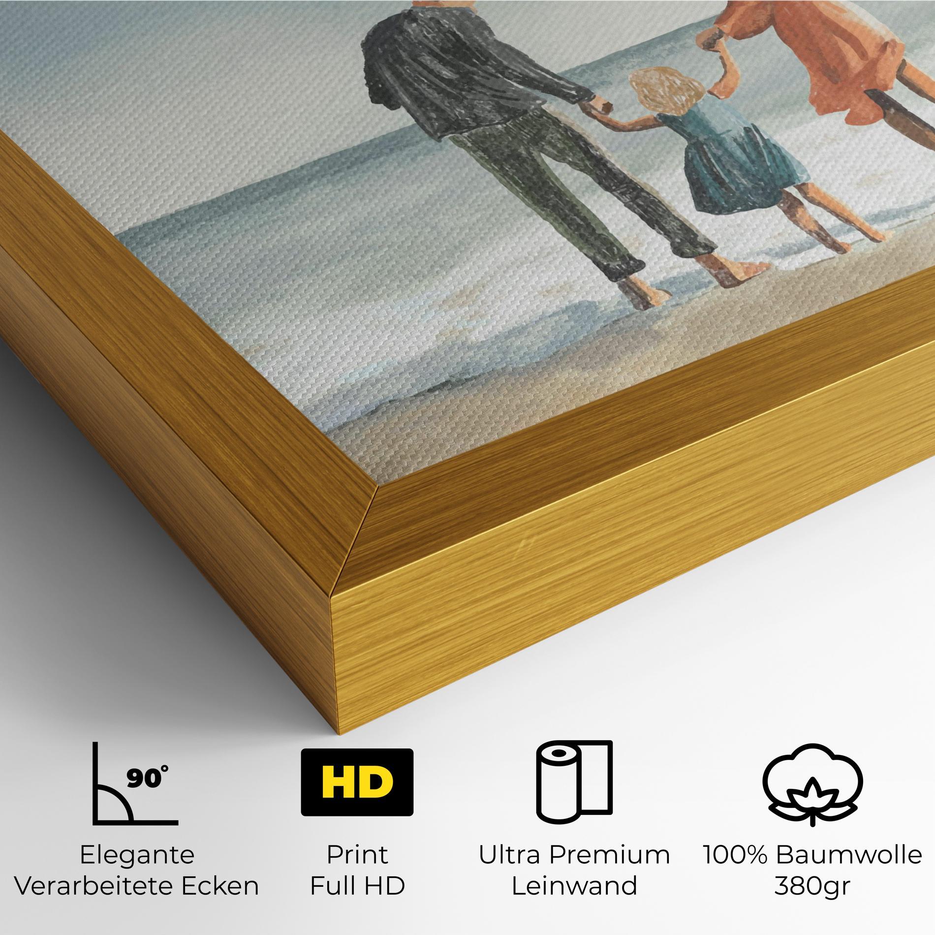 Leinwandbild Beach Family mockup 4