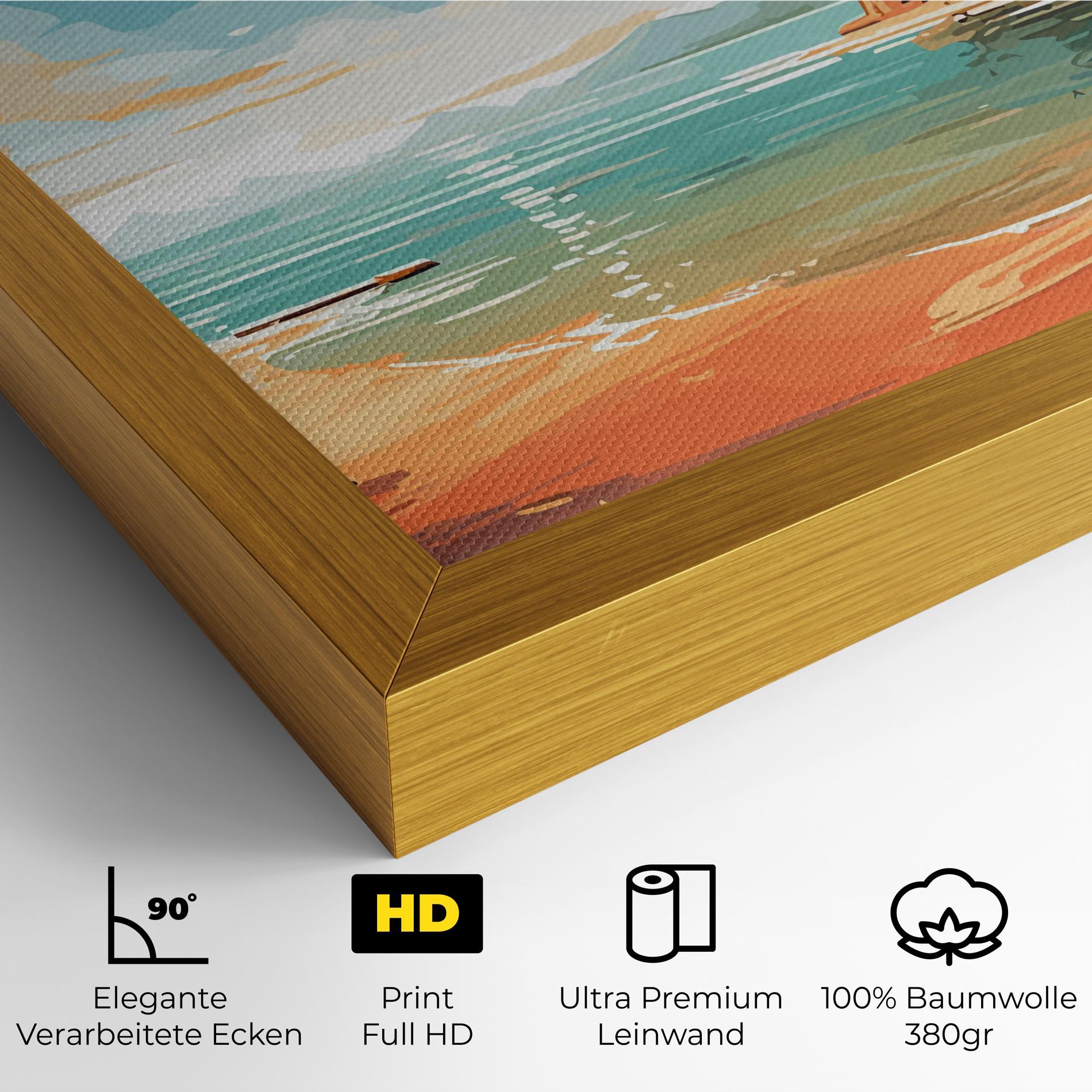 Leinwandbild Blue Sky Beach mockup 4