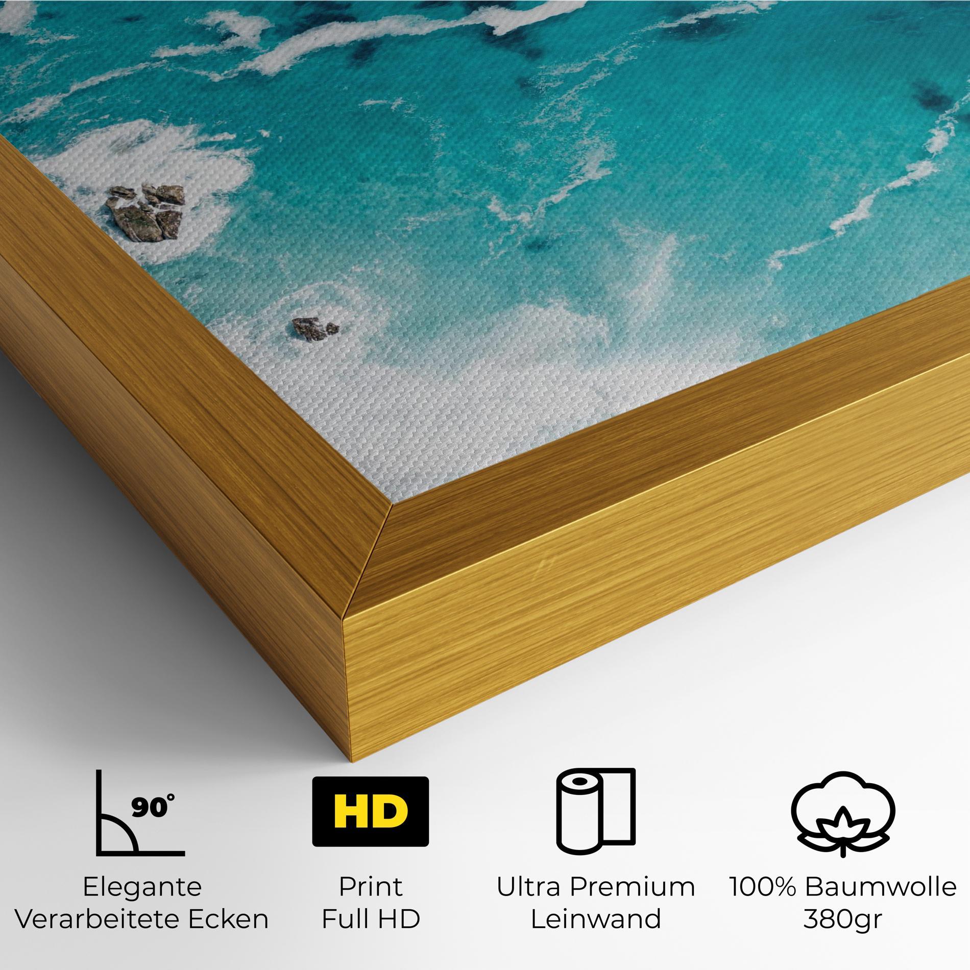 Leinwandbild Blue Water Beach mockup 4